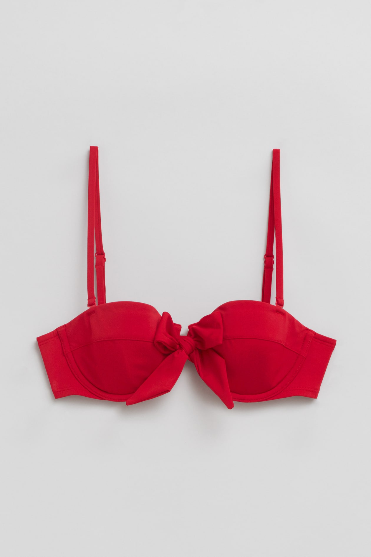 Underwire Balconette Bow Bikini Top Ruby Red Ladies Handm Gb