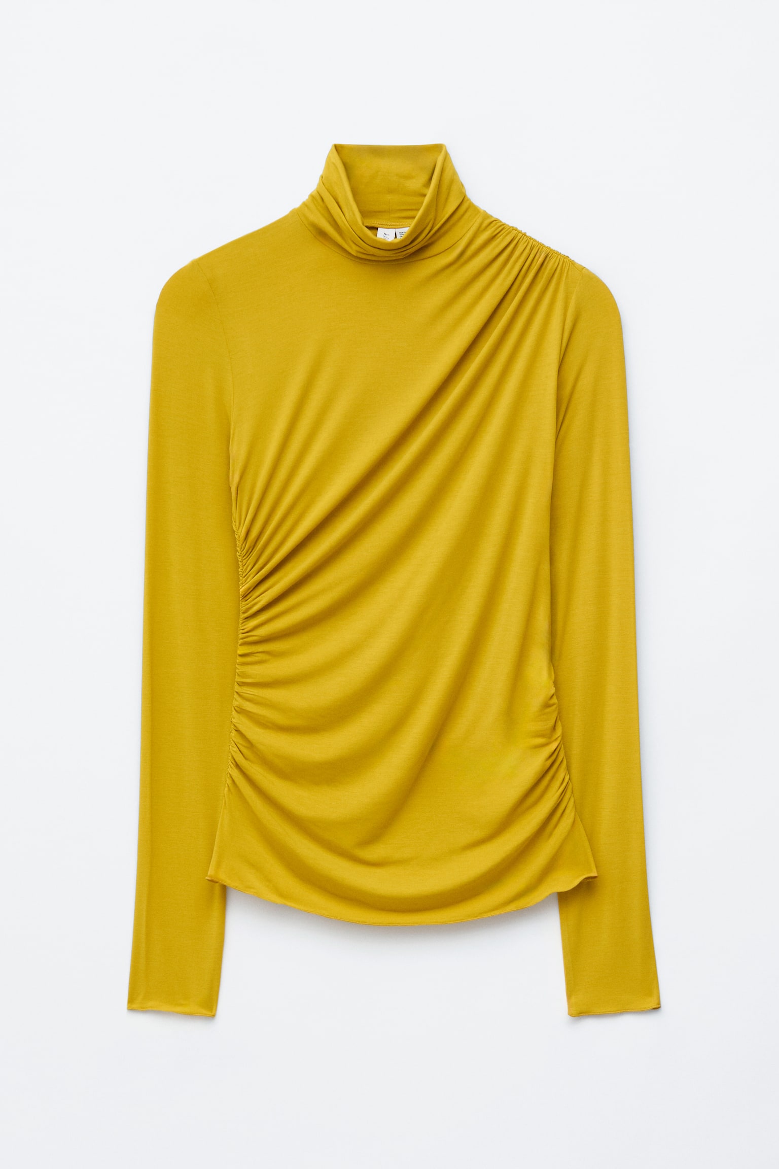 Haut drapé à col roulé - Jaune/Bleu vif/Rouge - 1