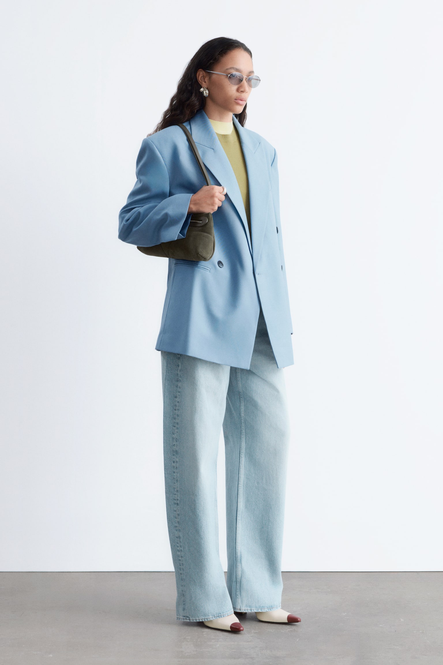 Double-breasted blazer van wol - Hemelsblauw - 5