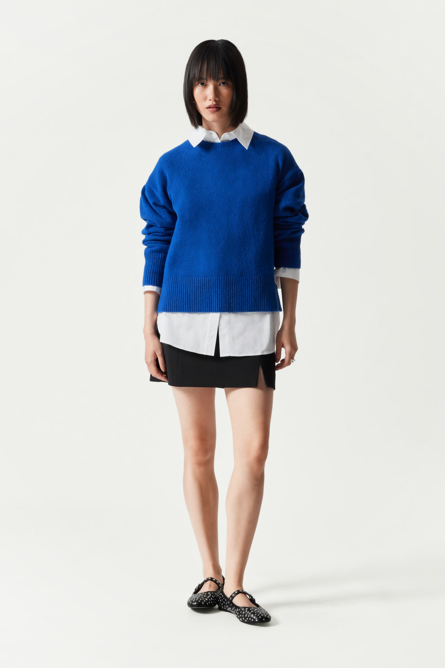 Relaxed Knit Jumper - Bright Blue/White/Red/Black/Pale Green/Green/Khaki/Grey Melange/Navy/Mole/Dark Green/Bright Pink/Mint - 4