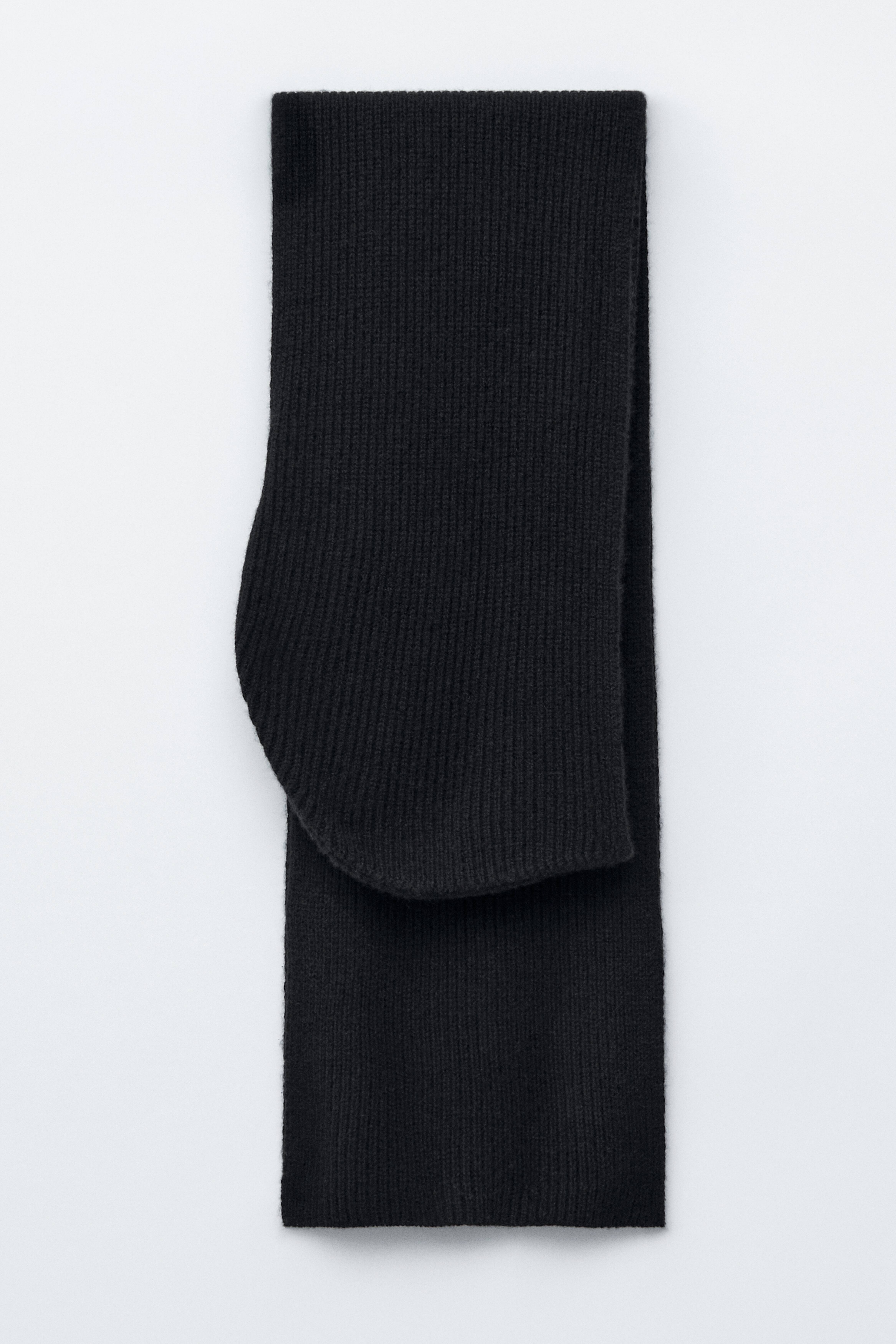 Hooded Wool Scarf - Černá