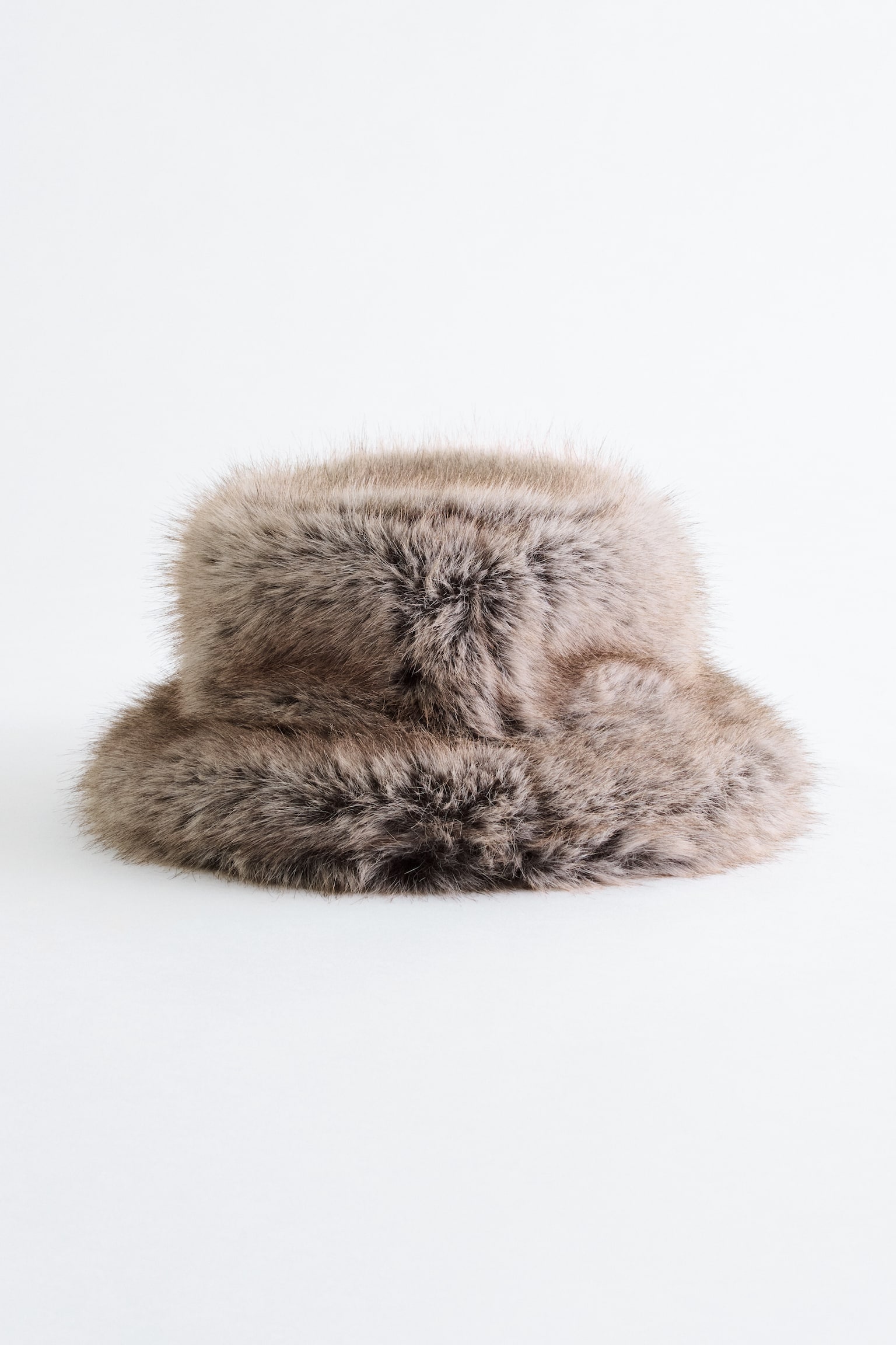 Cappello da pescatore in pelliccia sintetica - Greige