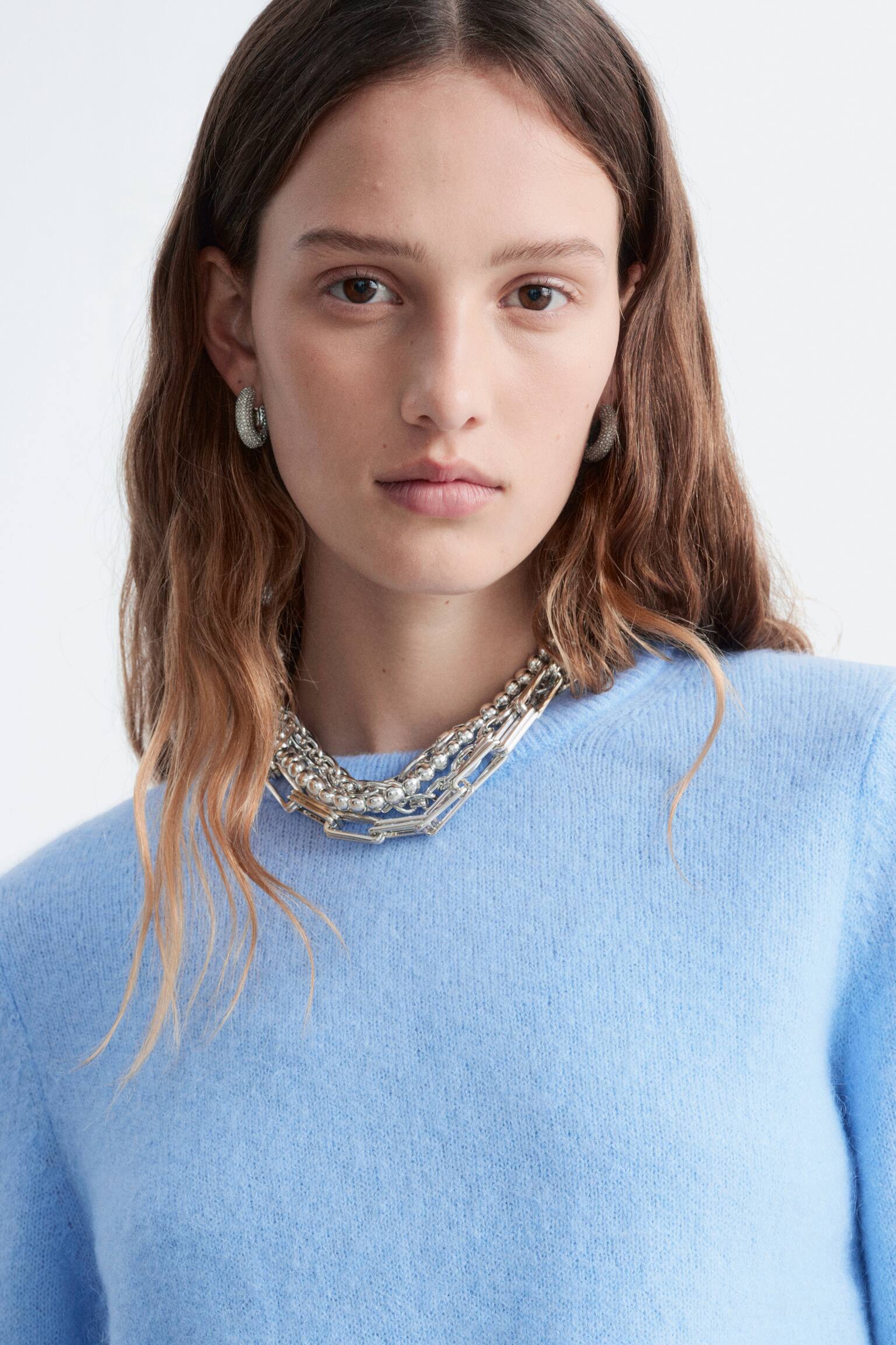 Trøje i mohairblend - Lyseblå - 3