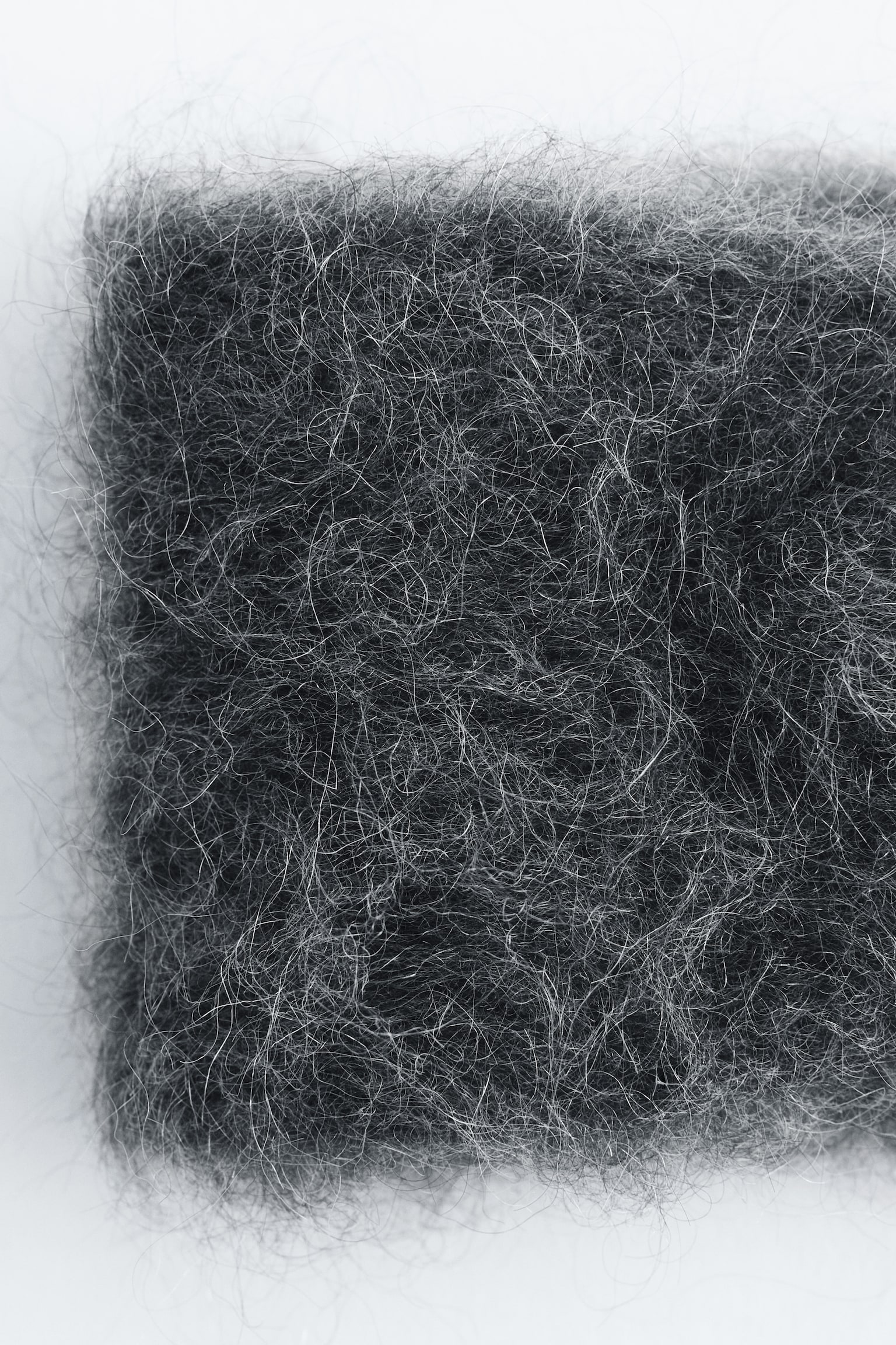 Stirnband aus Mohair-Mix mit Twist-Detail vorne - Dunkelgrau meliert/Hellgelb - 2