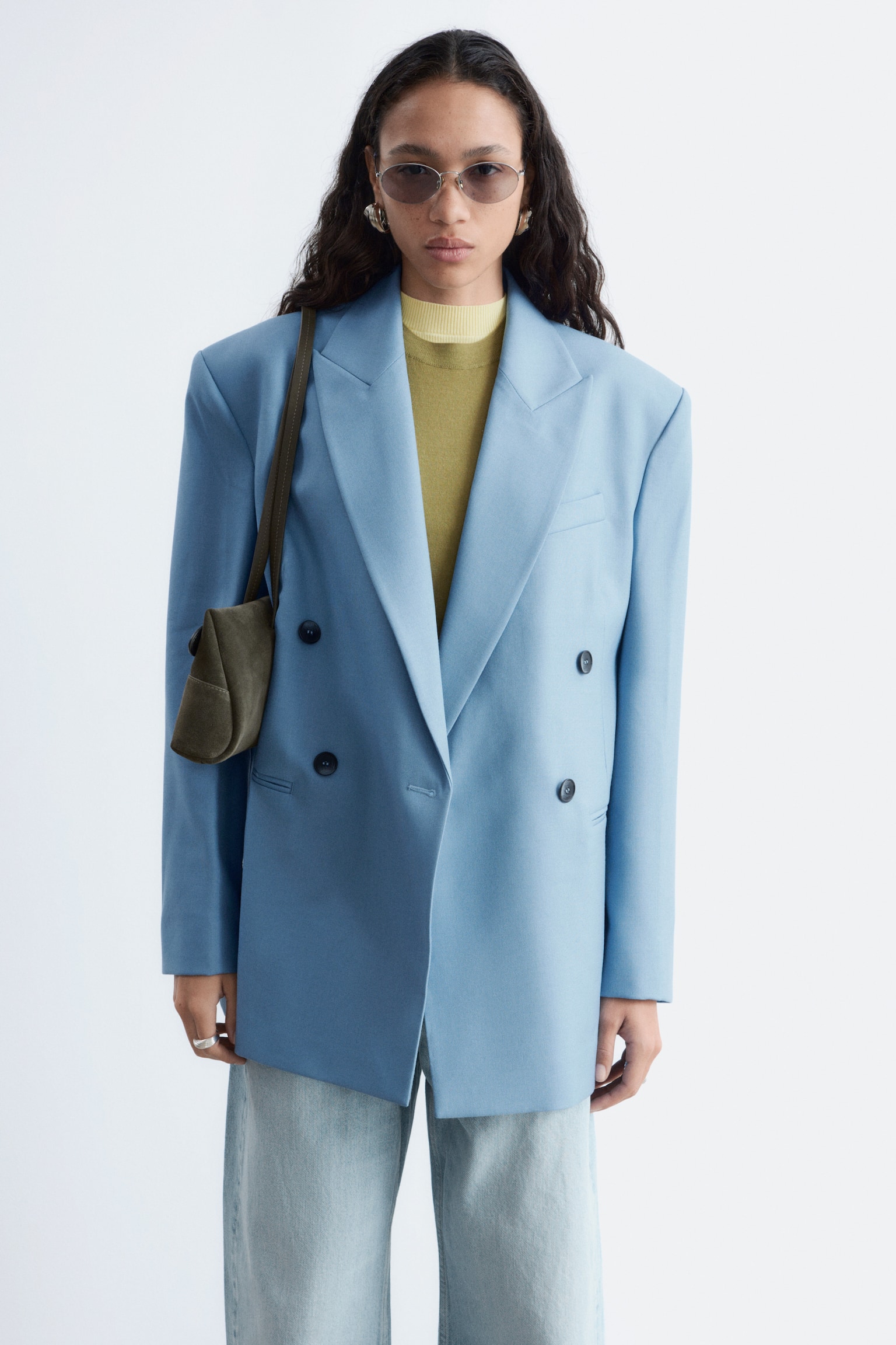 Double-breasted blazer van wol - Hemelsblauw - 6
