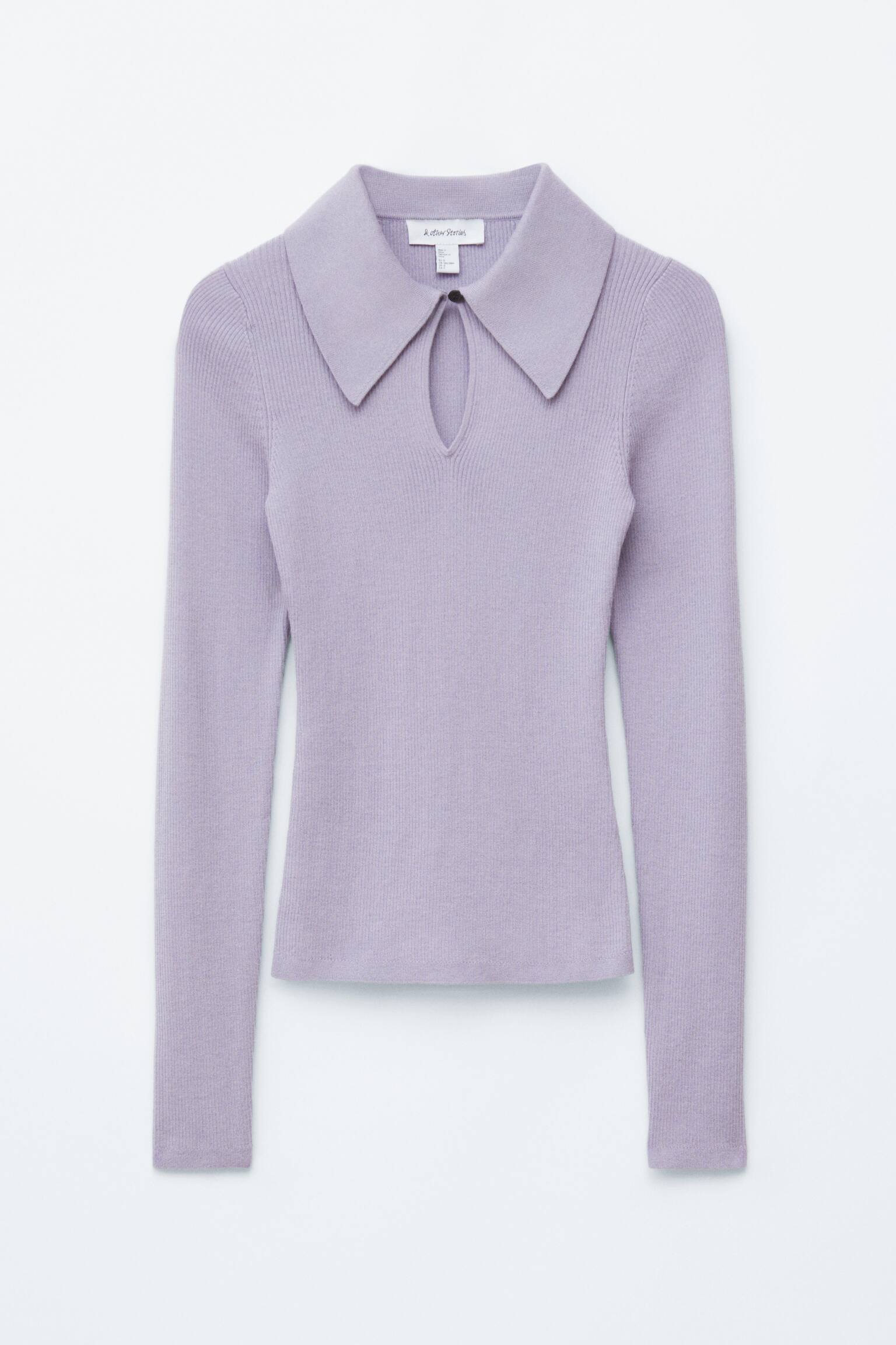 Top met kraag en opening - Lichtpaars - 2