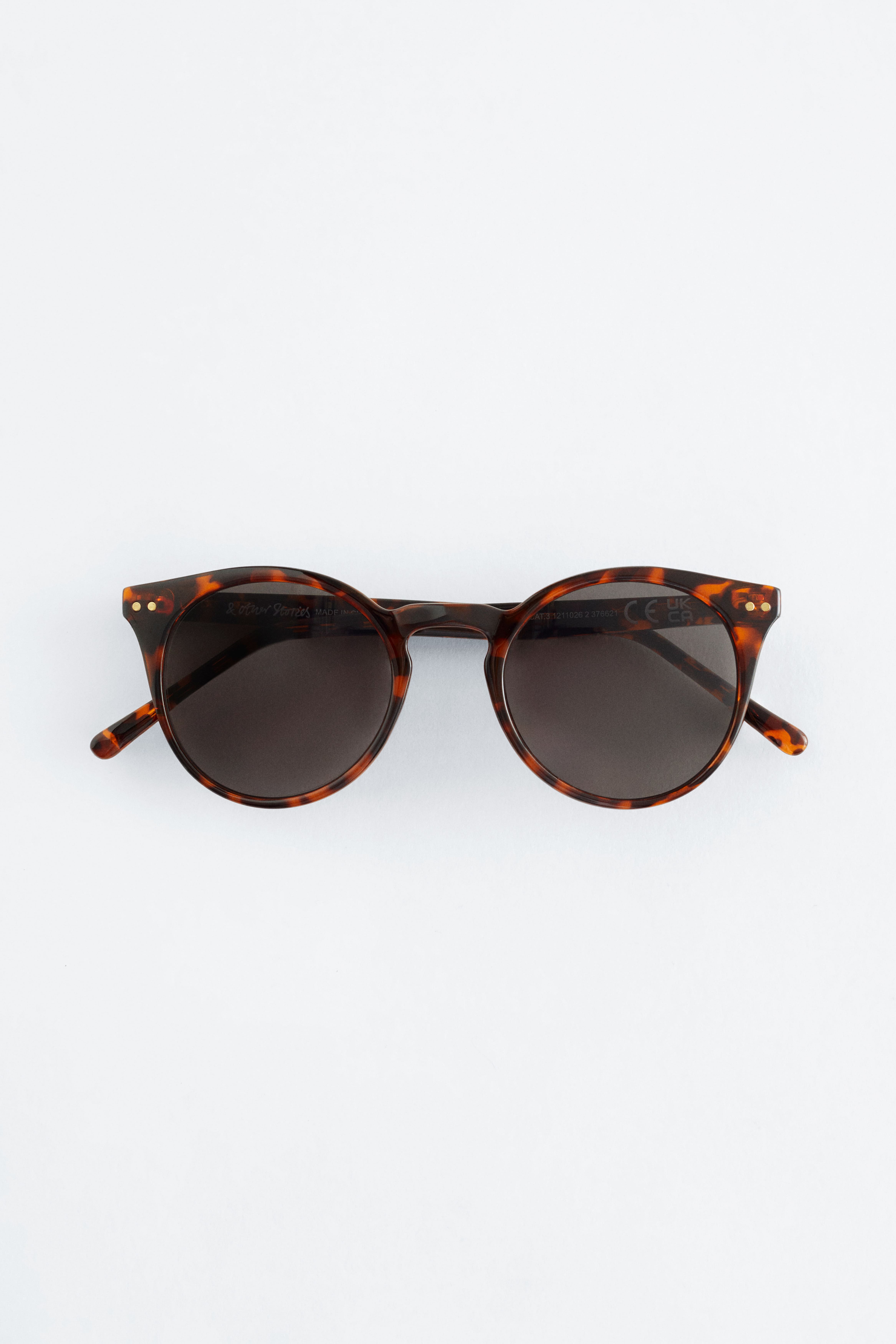 Lunettes de soleil à monture ronde classique - Marron