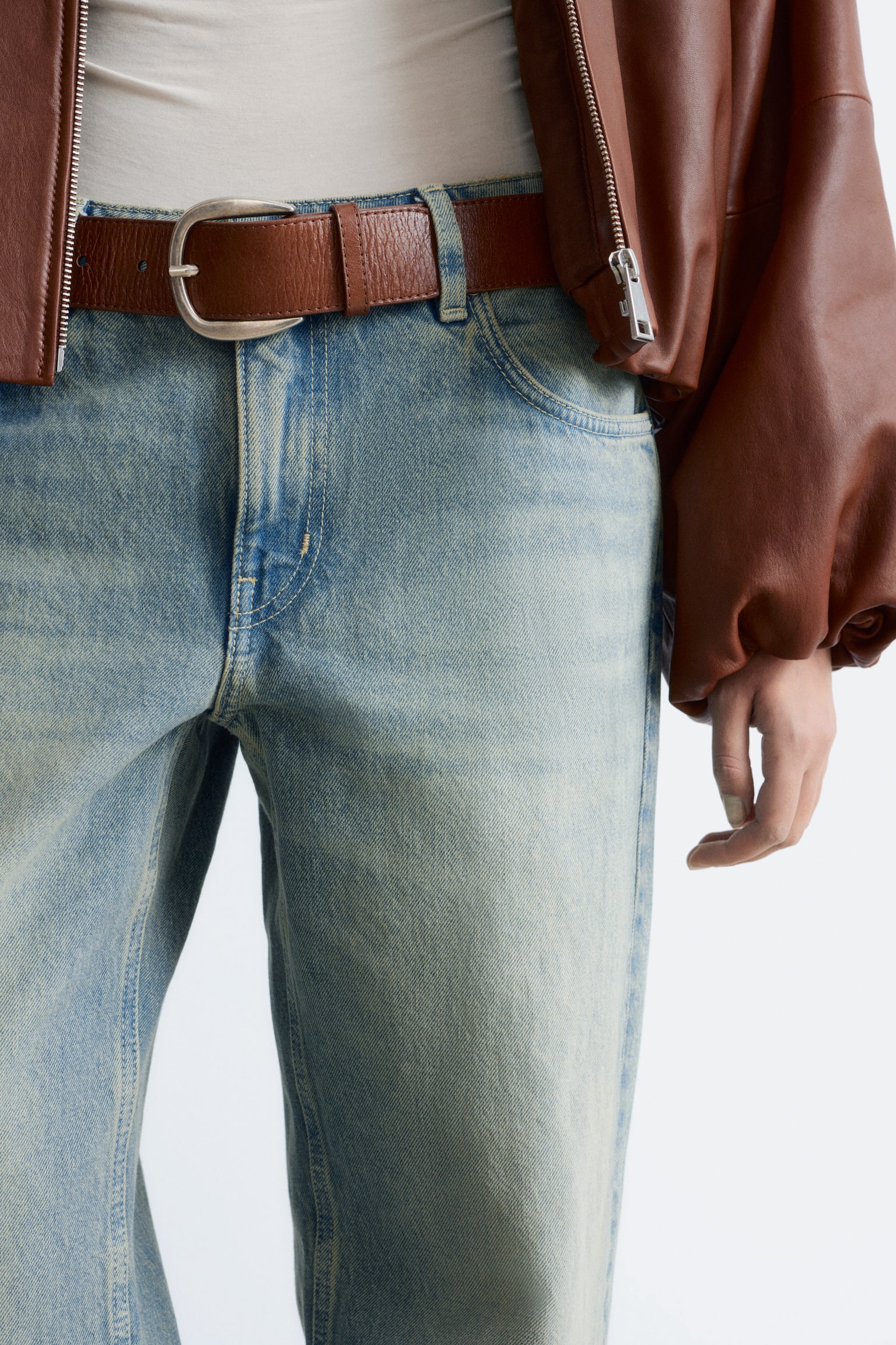 Jeans mit geradem Bein - Verwaschenes Hellblau - 7