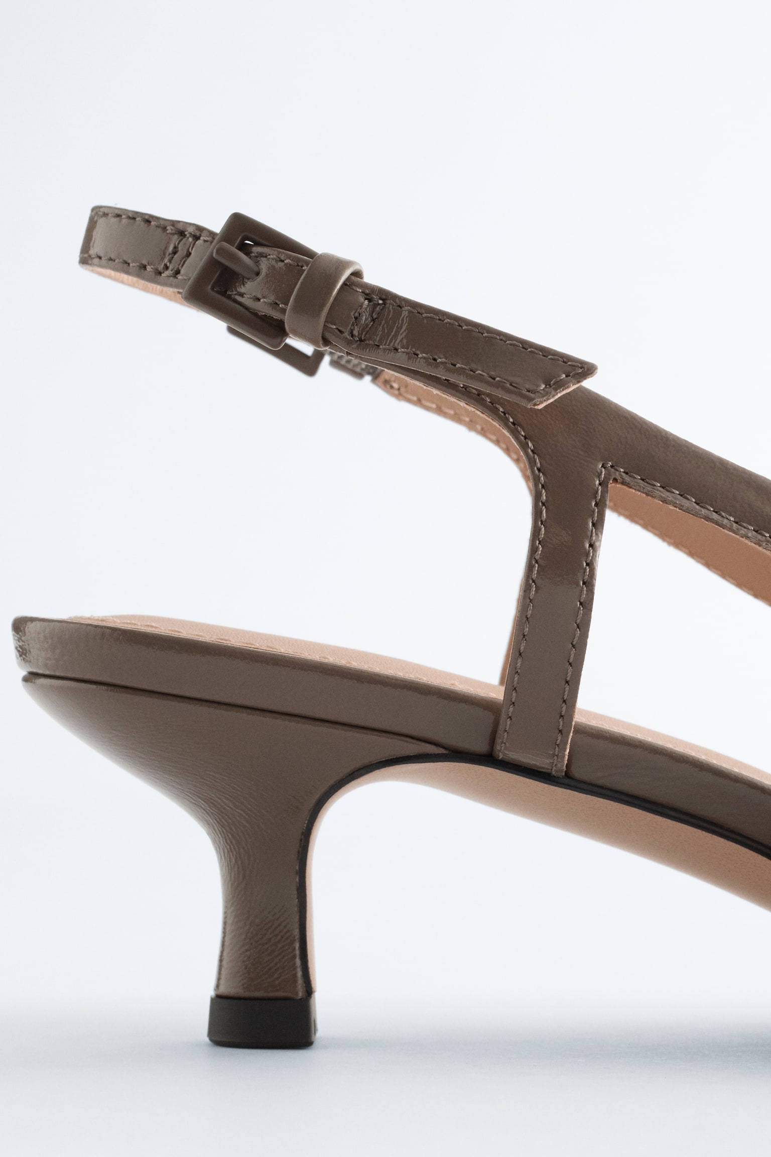 Décolleté slingback in vernice - Grigio scuro/Nero - 3