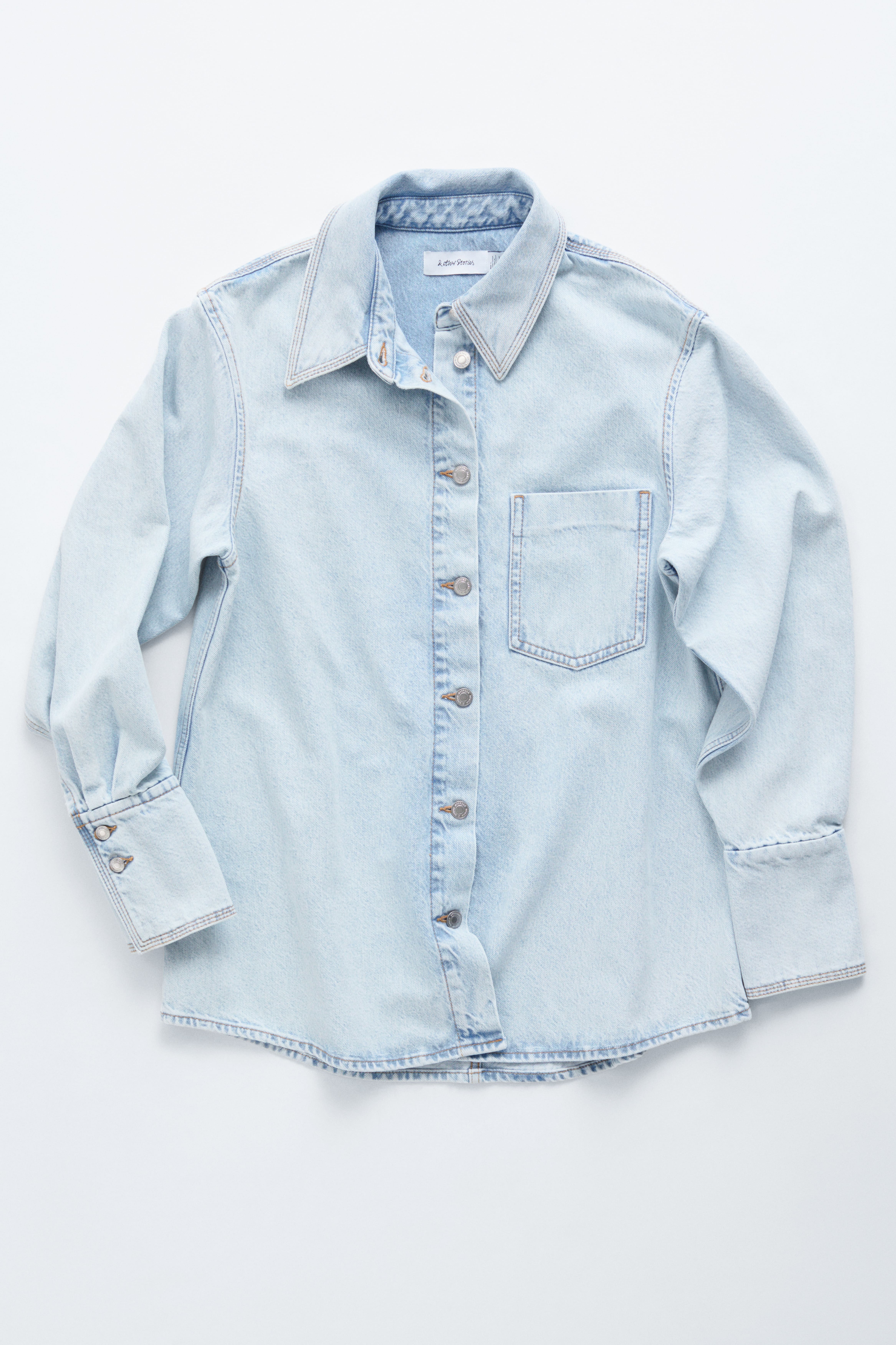 Camicia in denim oversize - Azzurro