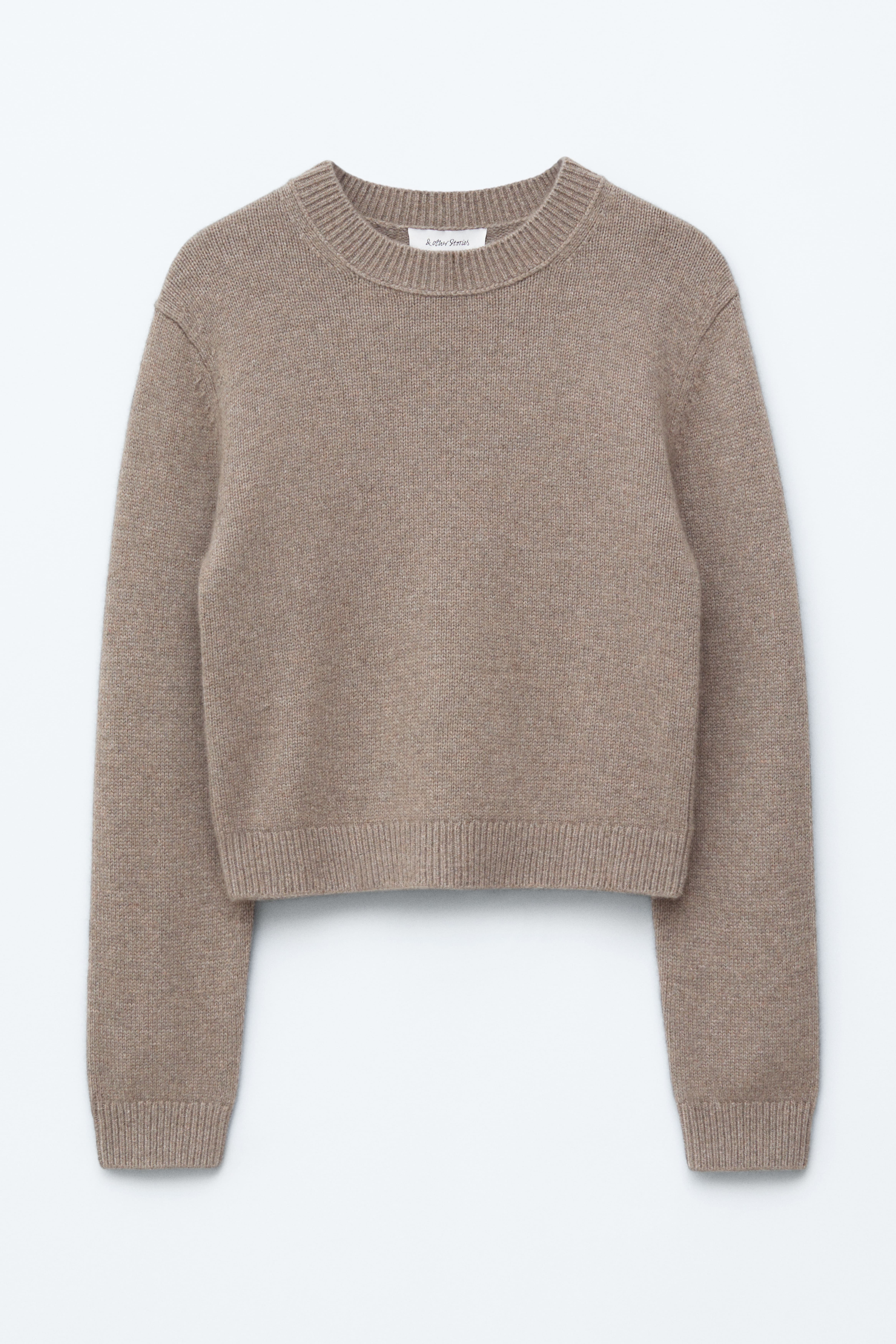 Pullover aus einer Kaschmirmischung - Dunkles Graubraun/Schwarz/Dunkelbraun