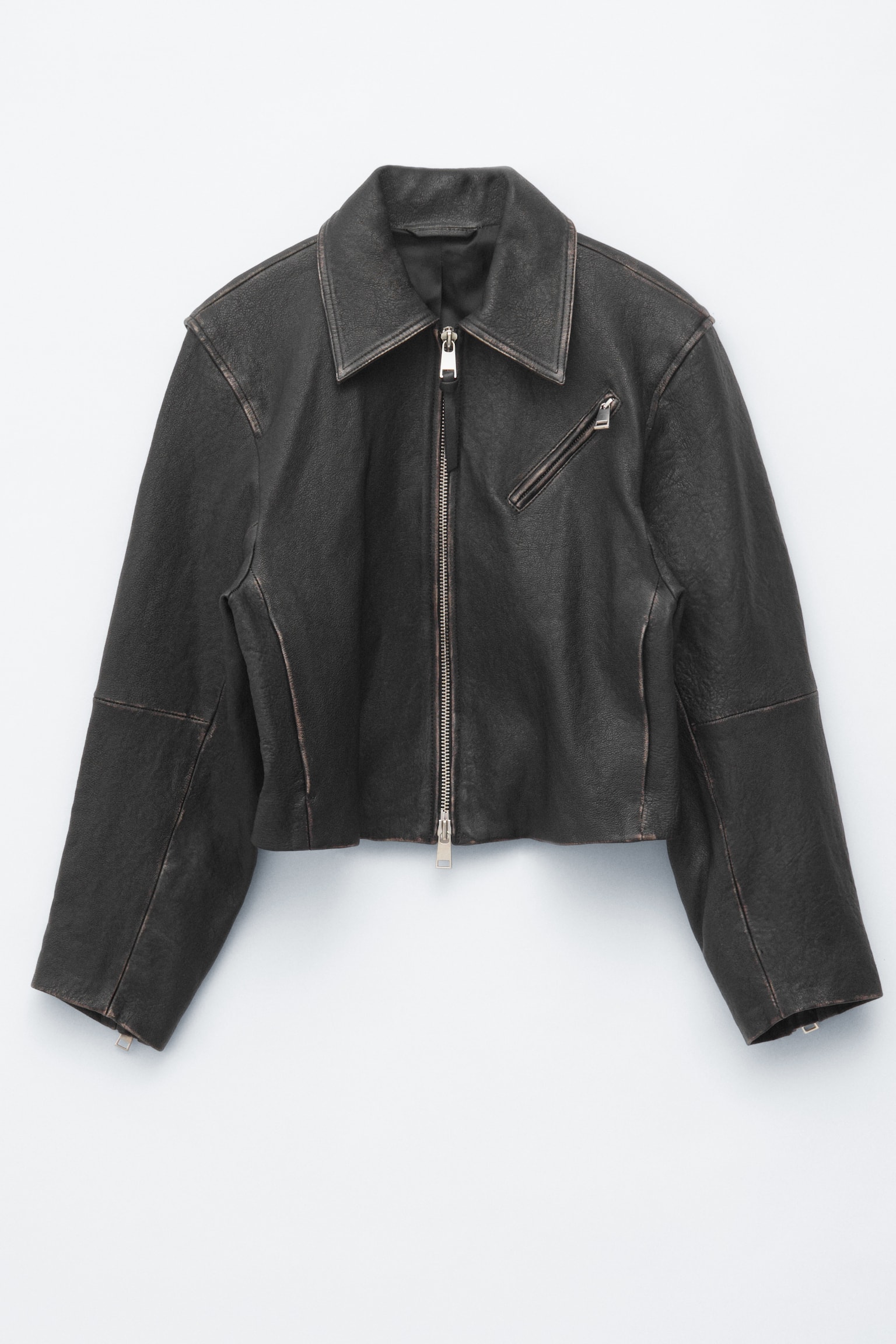 Skinnjakke med bikermotiv - Svart