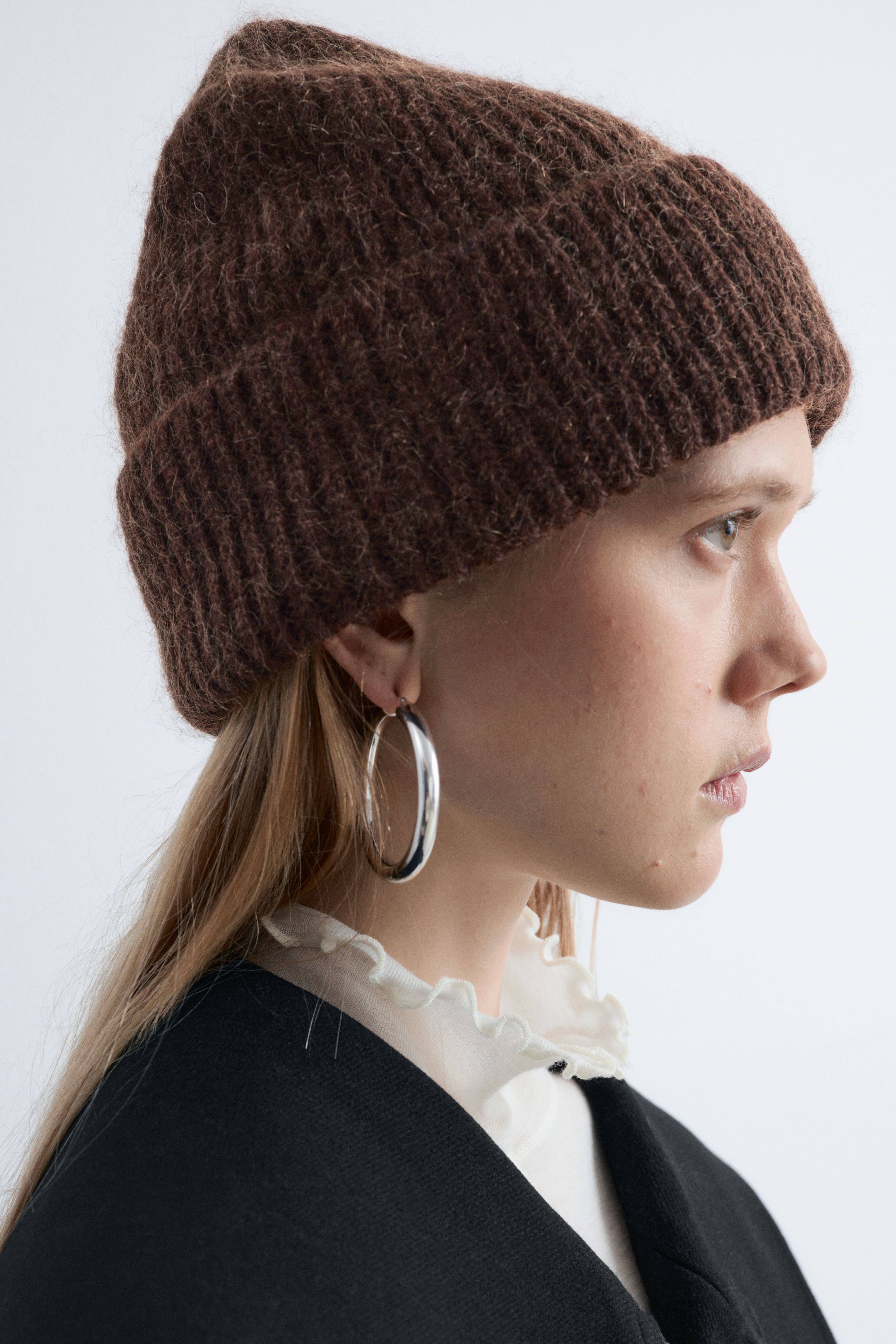 Wool Blend Beanie - Μαόνι/Black/Dusty blue/Μπορντό/Μπλε Ριγέ