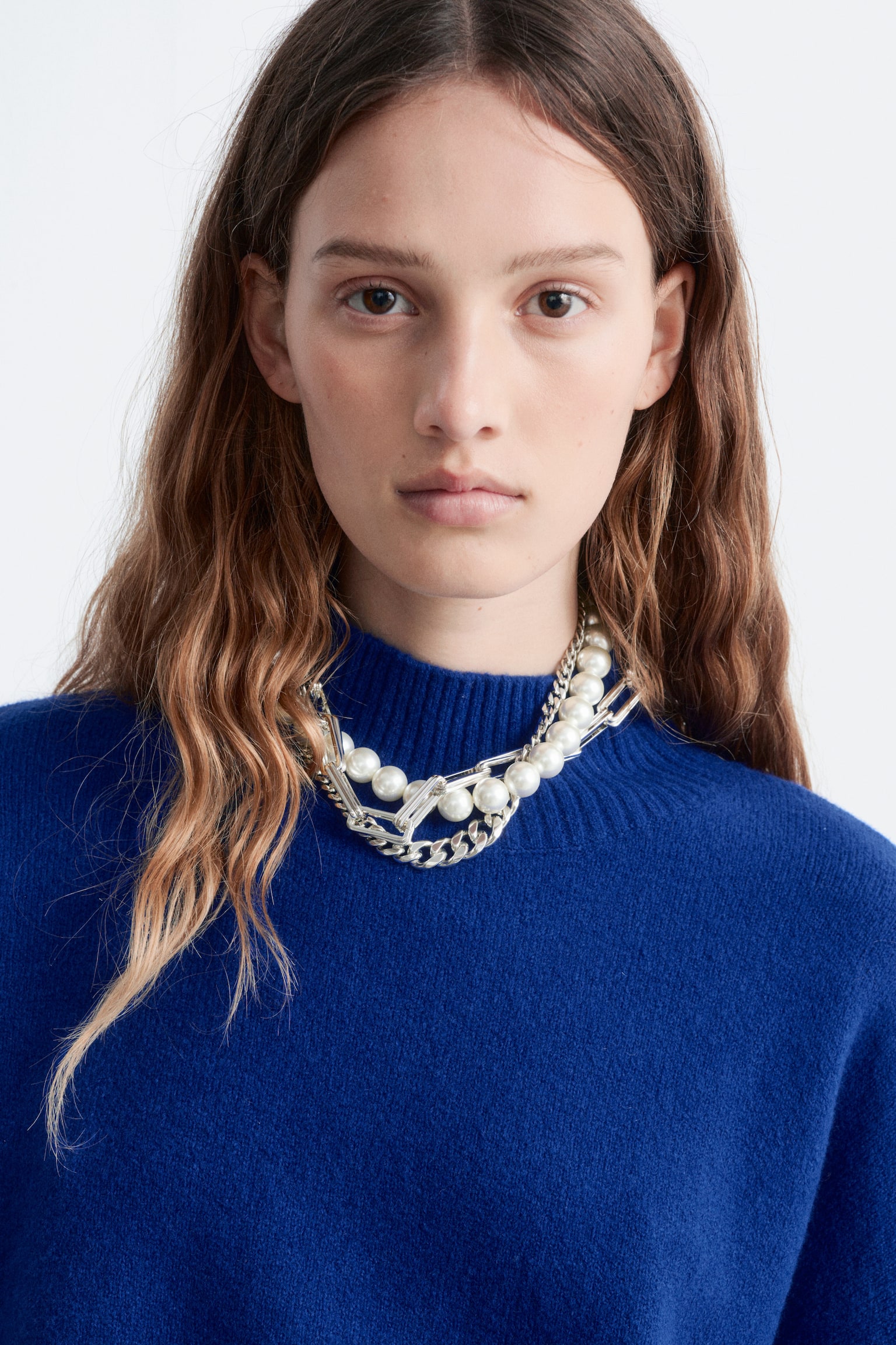 Genser med halv hals - Knallblå/Mørk mole/Rosa/Knallrød/Mørk beige - 4