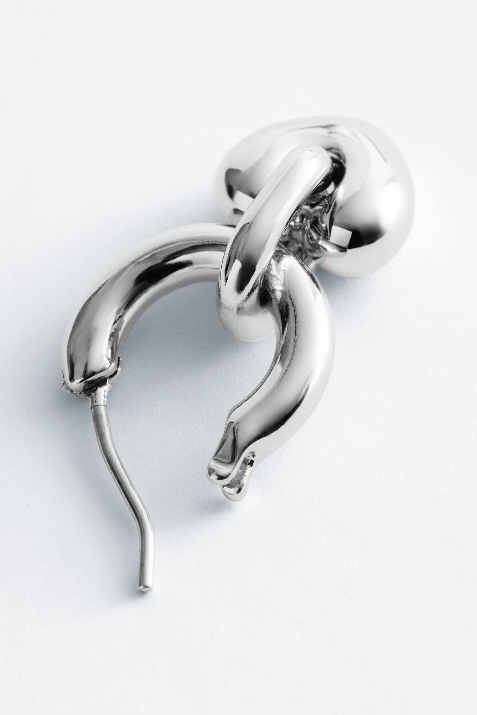 Creolen mit Herzanhänger - Silber/Gold - 3