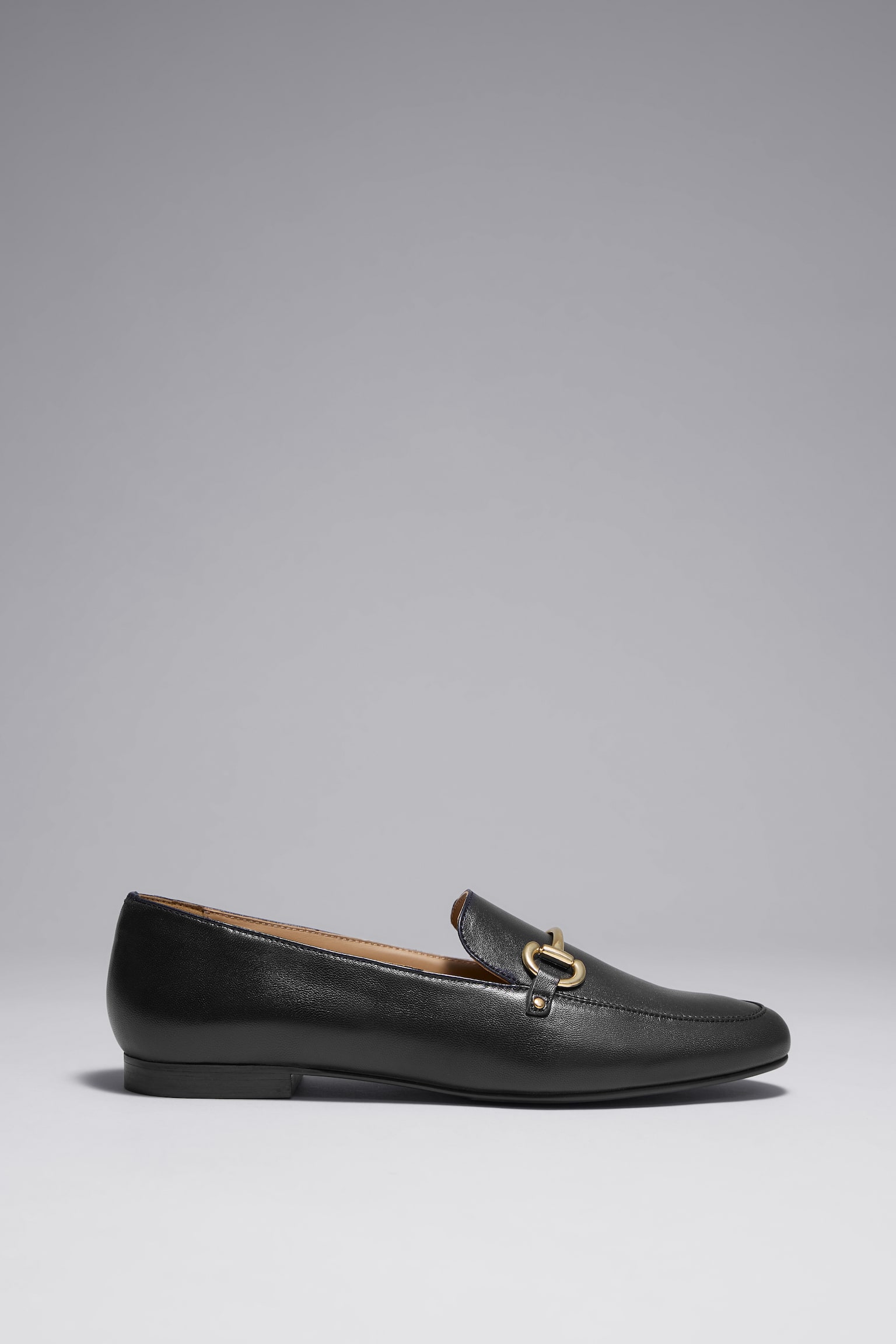 Equestrian Buckle Loafers - Black - 2