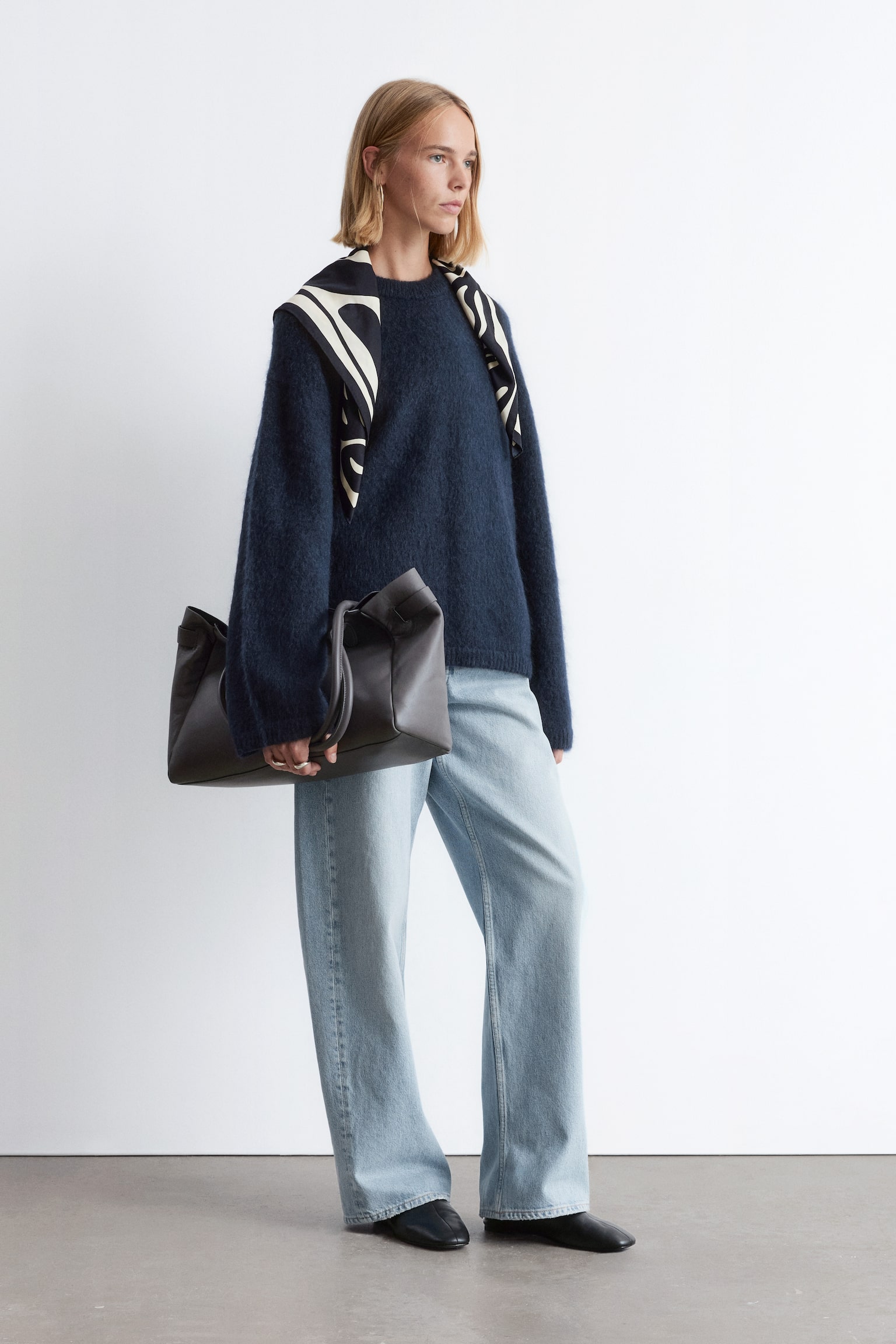 Maglione in misto mohair - Blu scuro/Talpa/Grigio scuro/Verde chiaro - 5