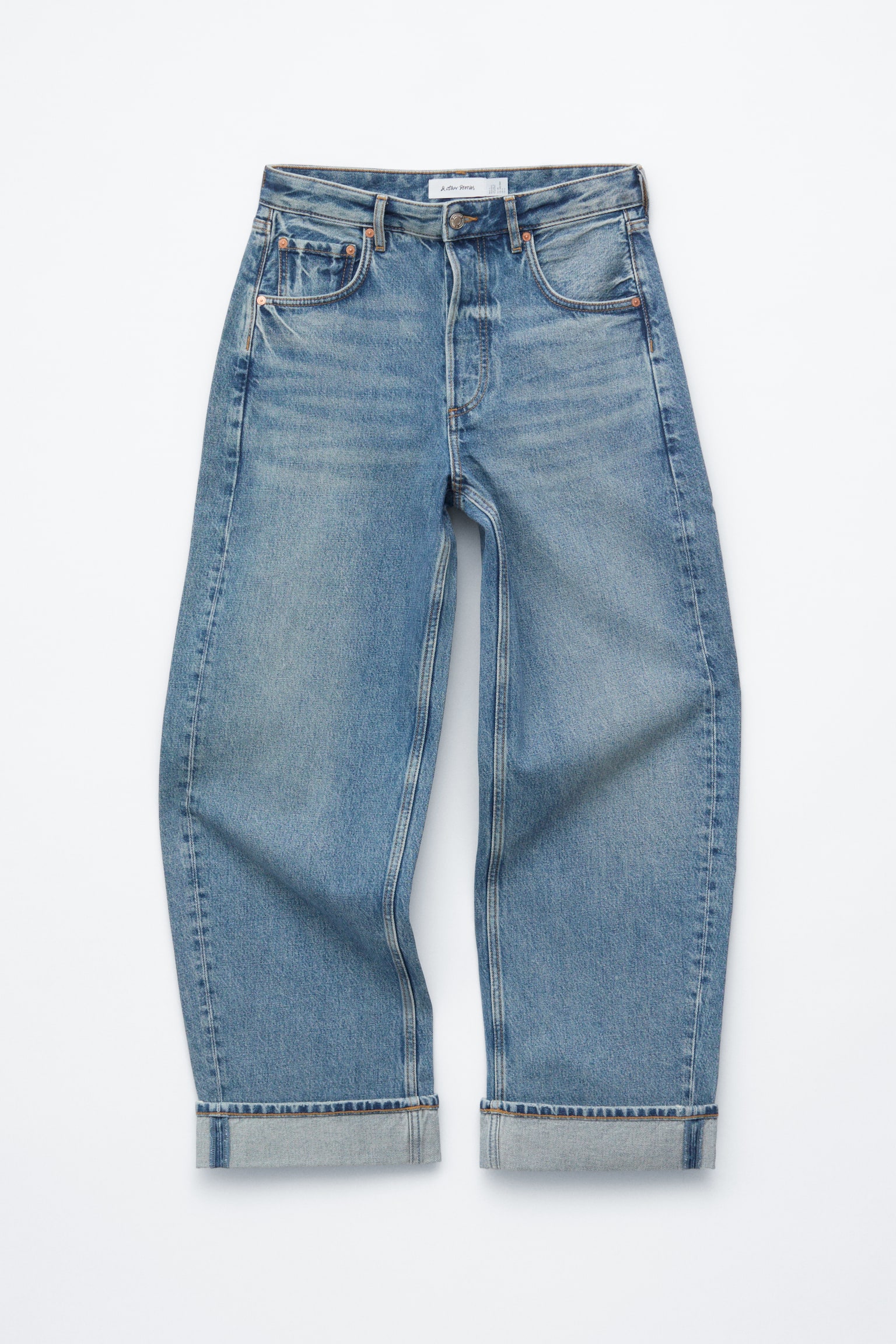 Barrel-Leg Jeans - Mid Blue/Light Khaki/White/Dark Blue/Light Blue/Rust Brown/Black/Khaki Green - 2