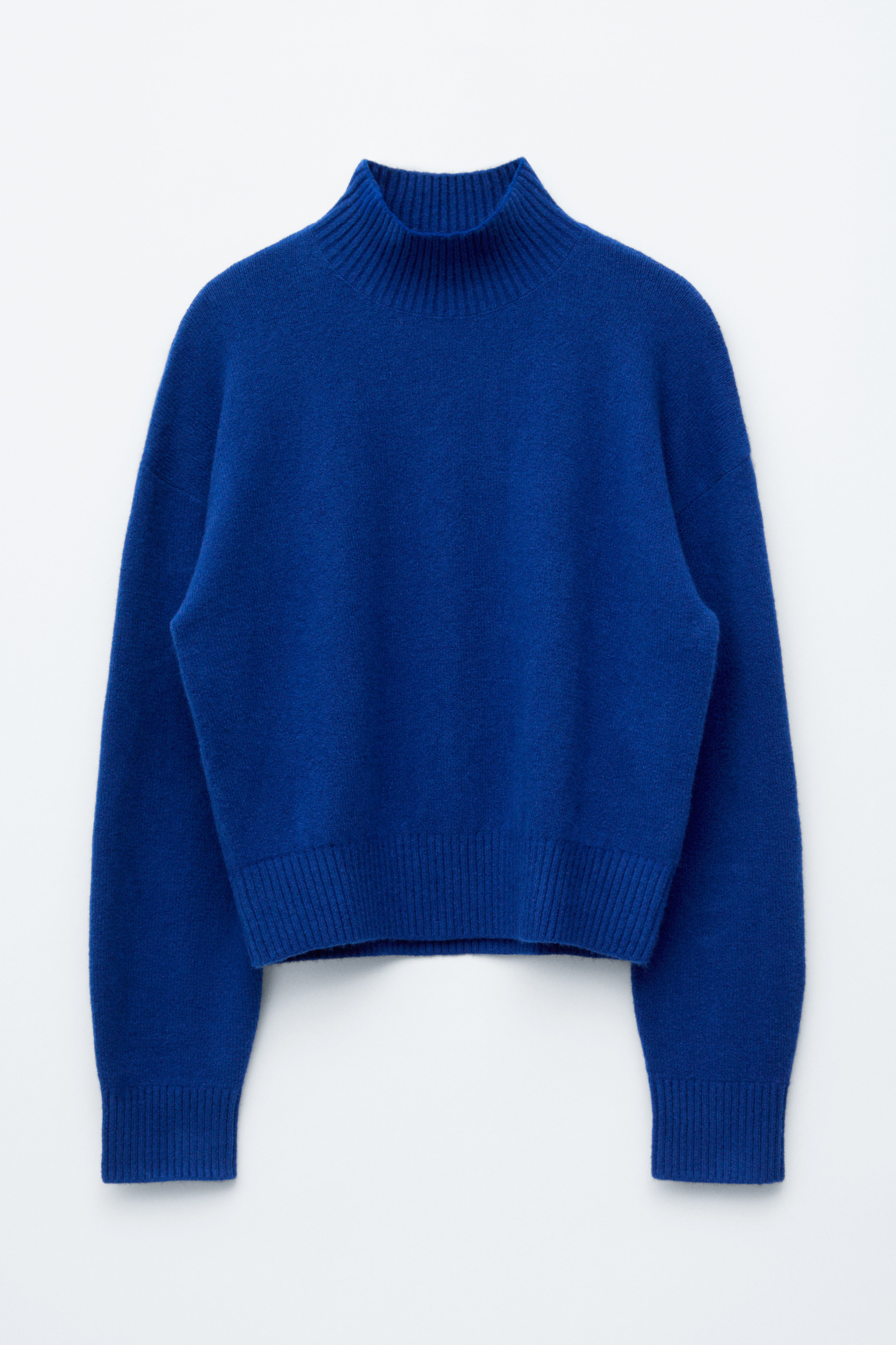 Rollkragenpullover - Leuchtendes Blau/Leuchtendes Rot/Weinrot/Dunkelbeige/Dunkles Graubraun/Rosa/Schwarz