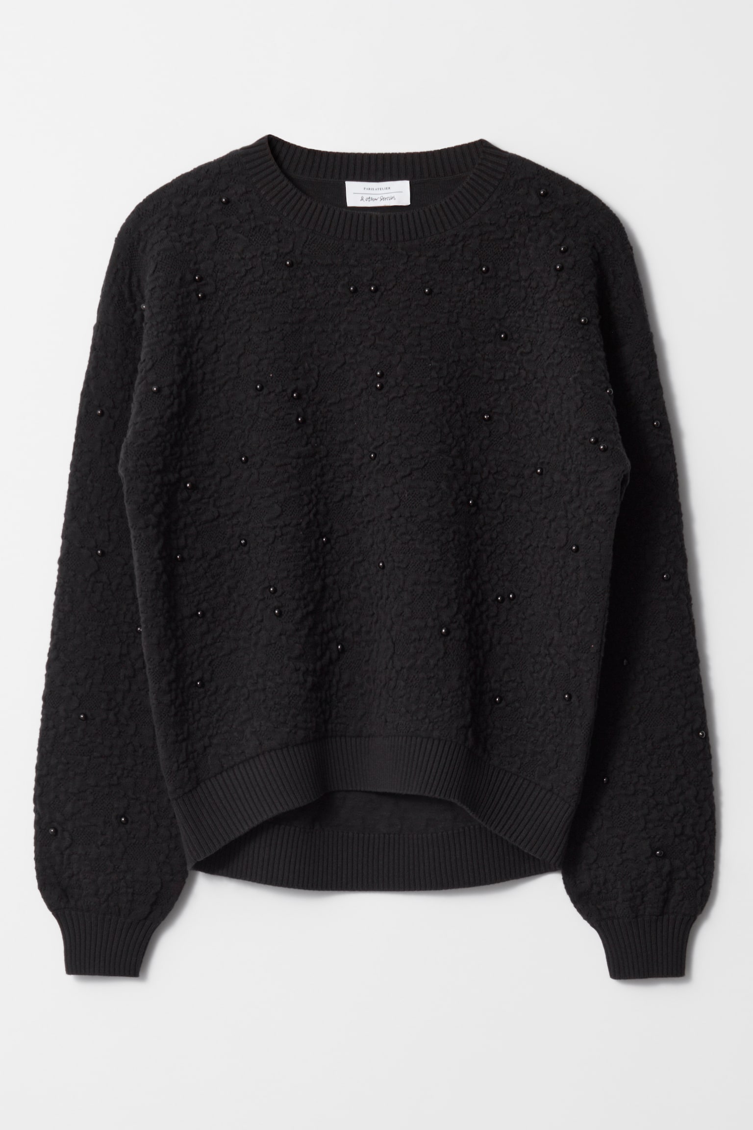 Textured-Jacquard Knit Jumper - Black/Red