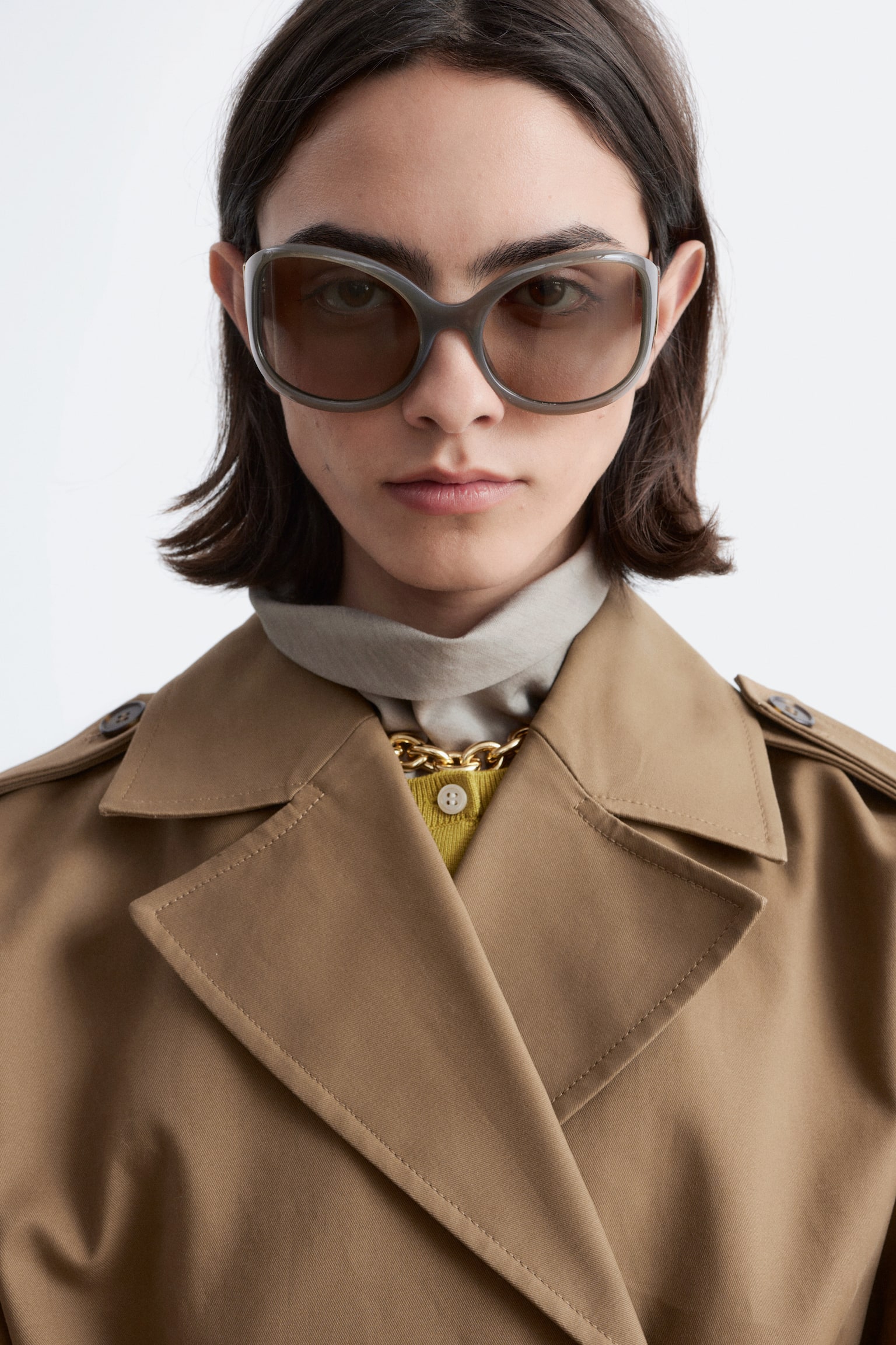 Trench-coat ceinturé - Beige foncé - 5