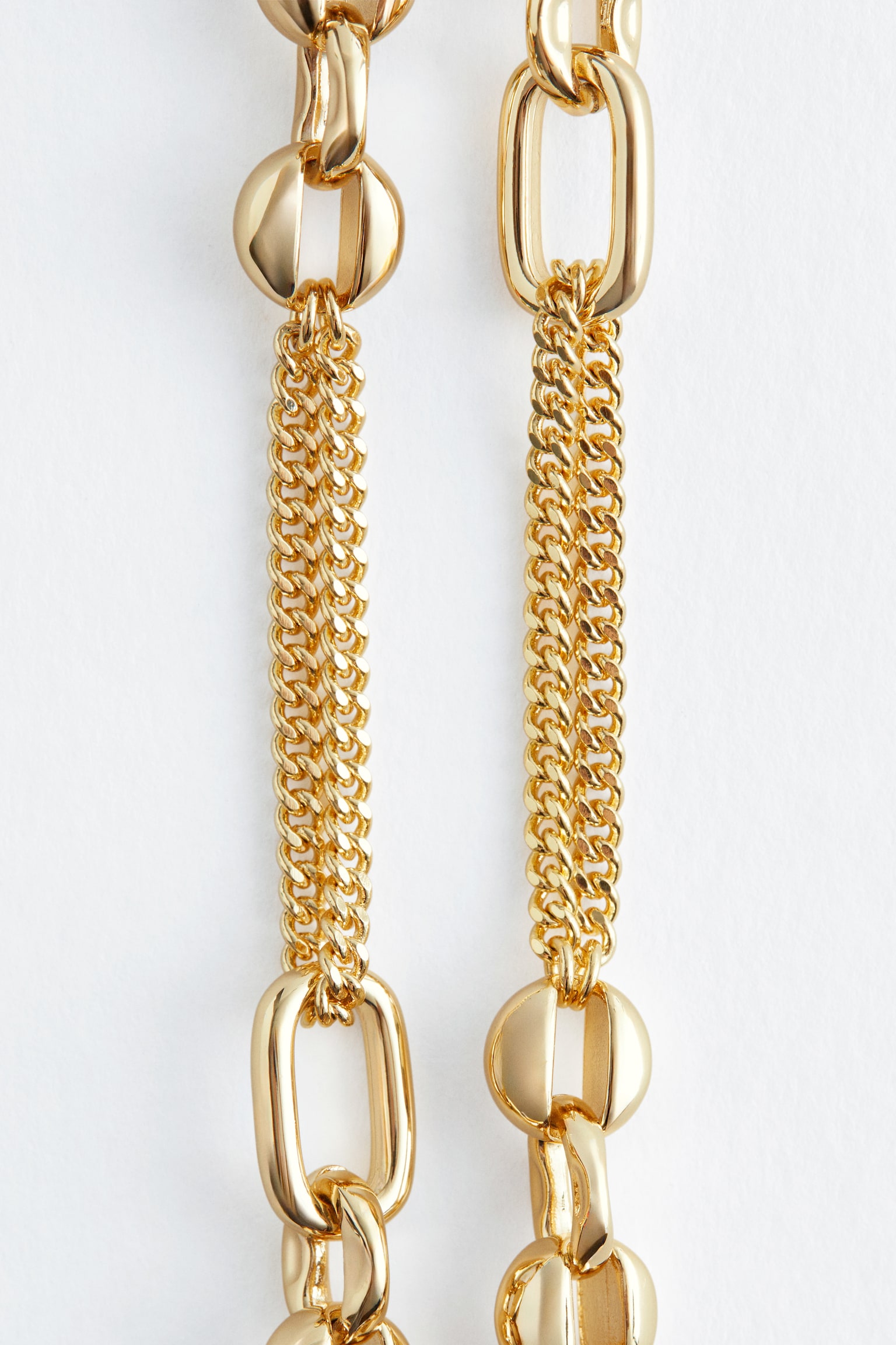 Gliederkette aus verschiedenen Materialien - Gold/Silber - 2