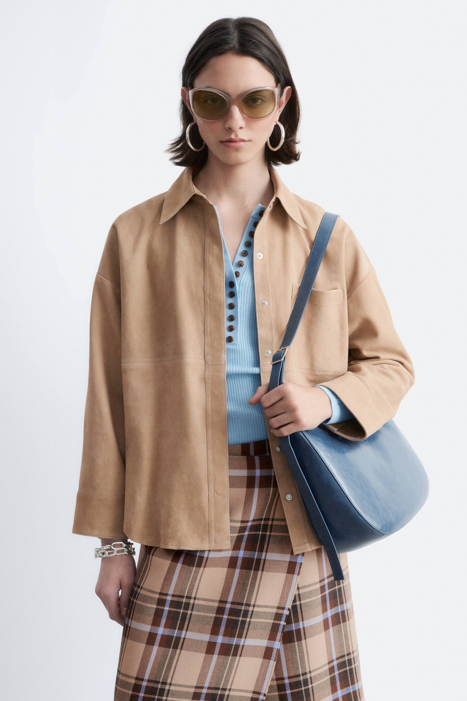 Suède overhemd - Beige - 1
