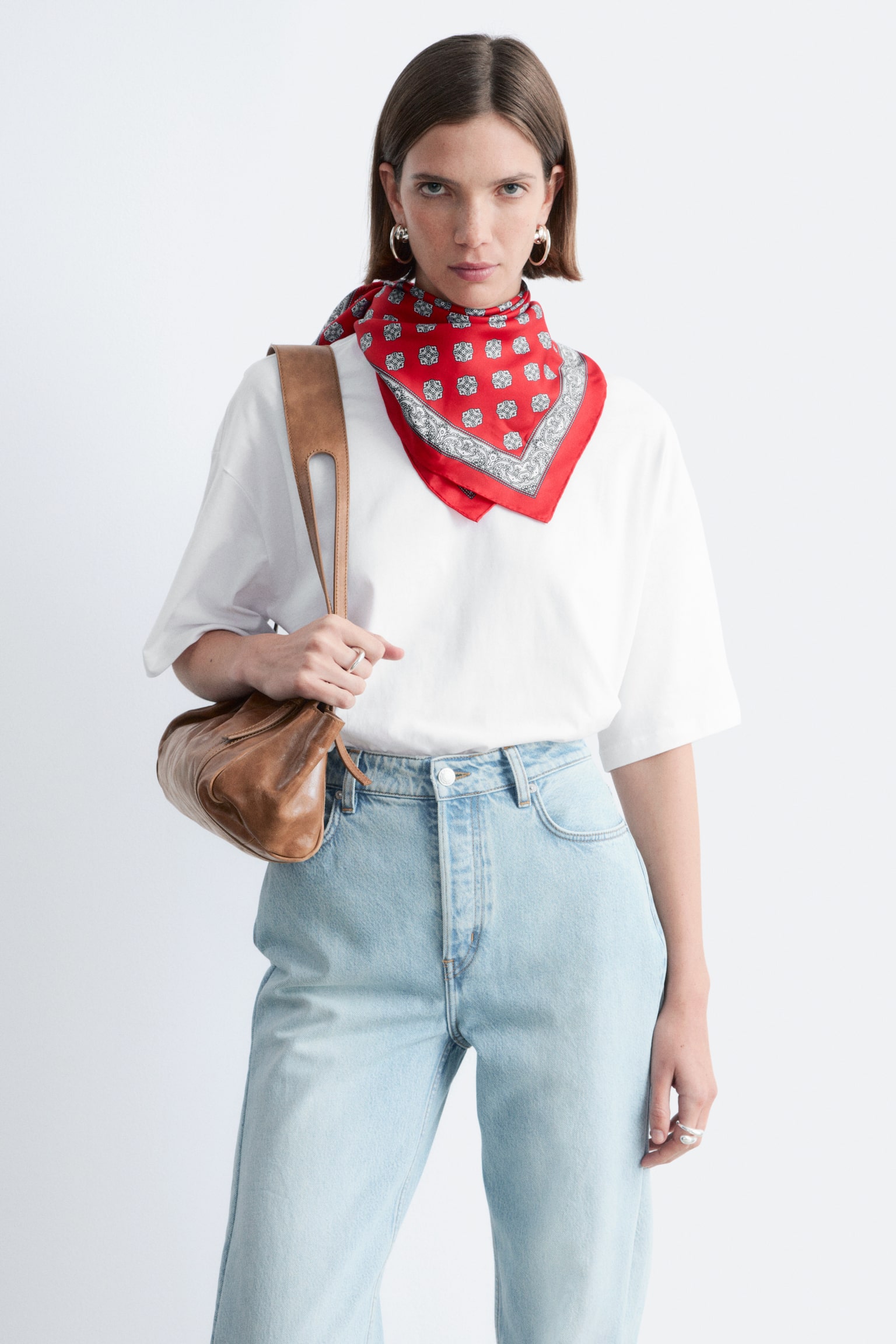 Oversized-T-Shirt aus Baumwolle - Weiß - 4