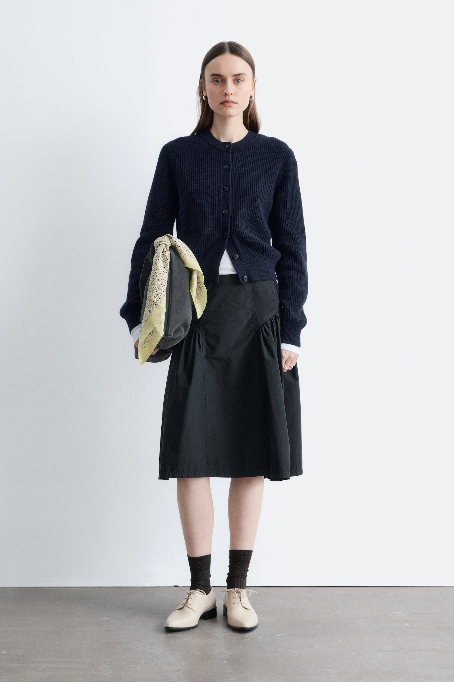 Cardigan en maille côtelée - Bleu marine/Gris chiné/Vert - 7