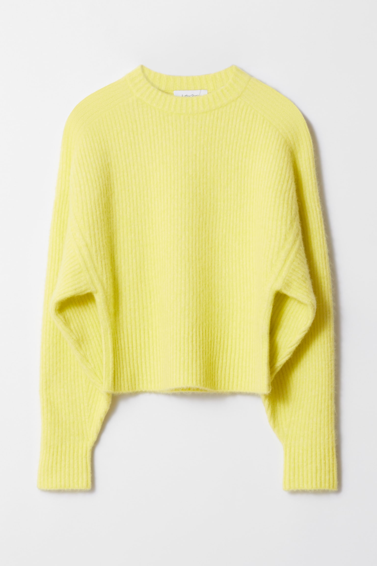 Ribbed-Knit Mock-Neck Jumper - Yellow/Black