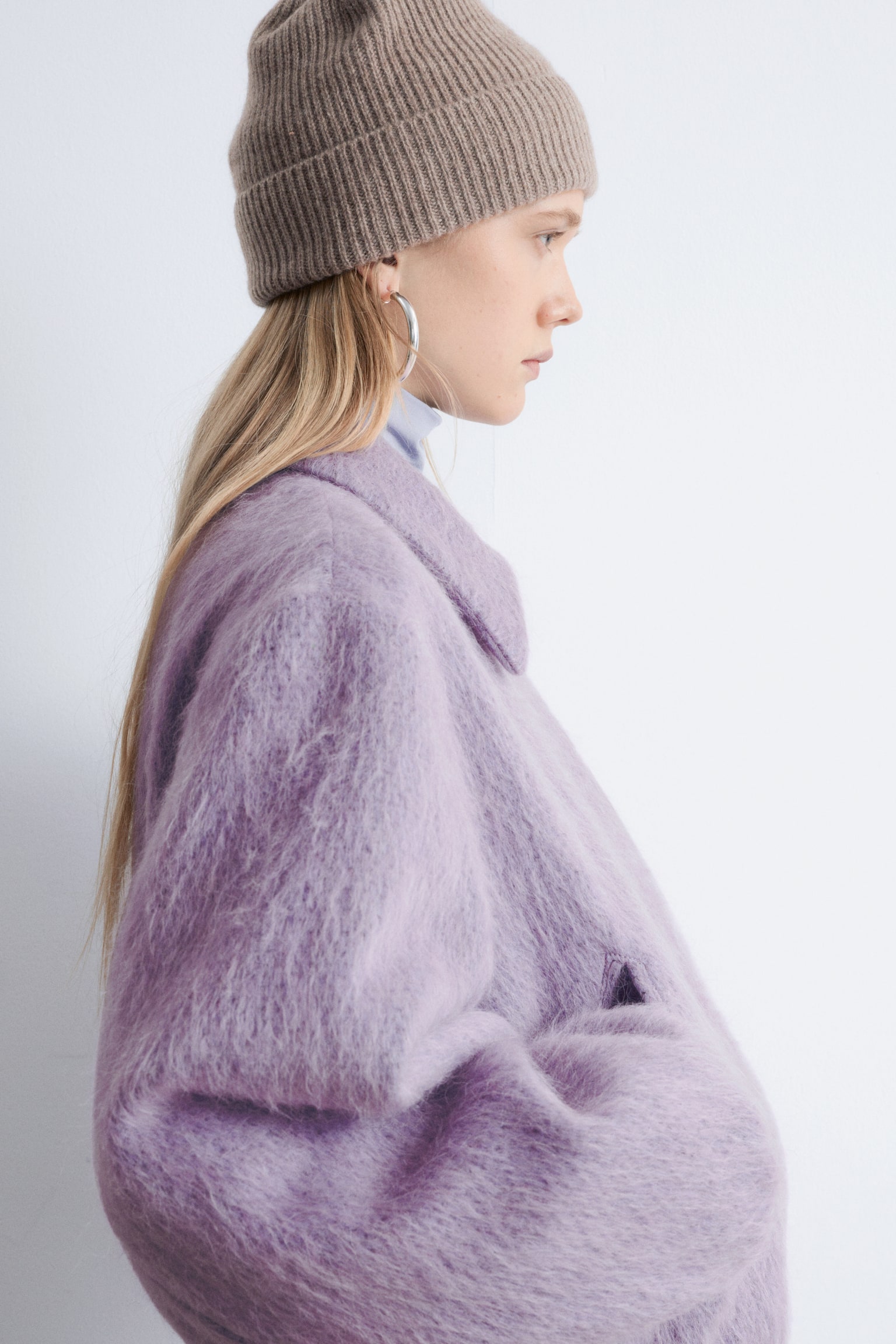 Mütze aus Kaschmir - Graubraun/Leuchtendes Blau/Schwarz/Blaugrün/Cremefarben - 2