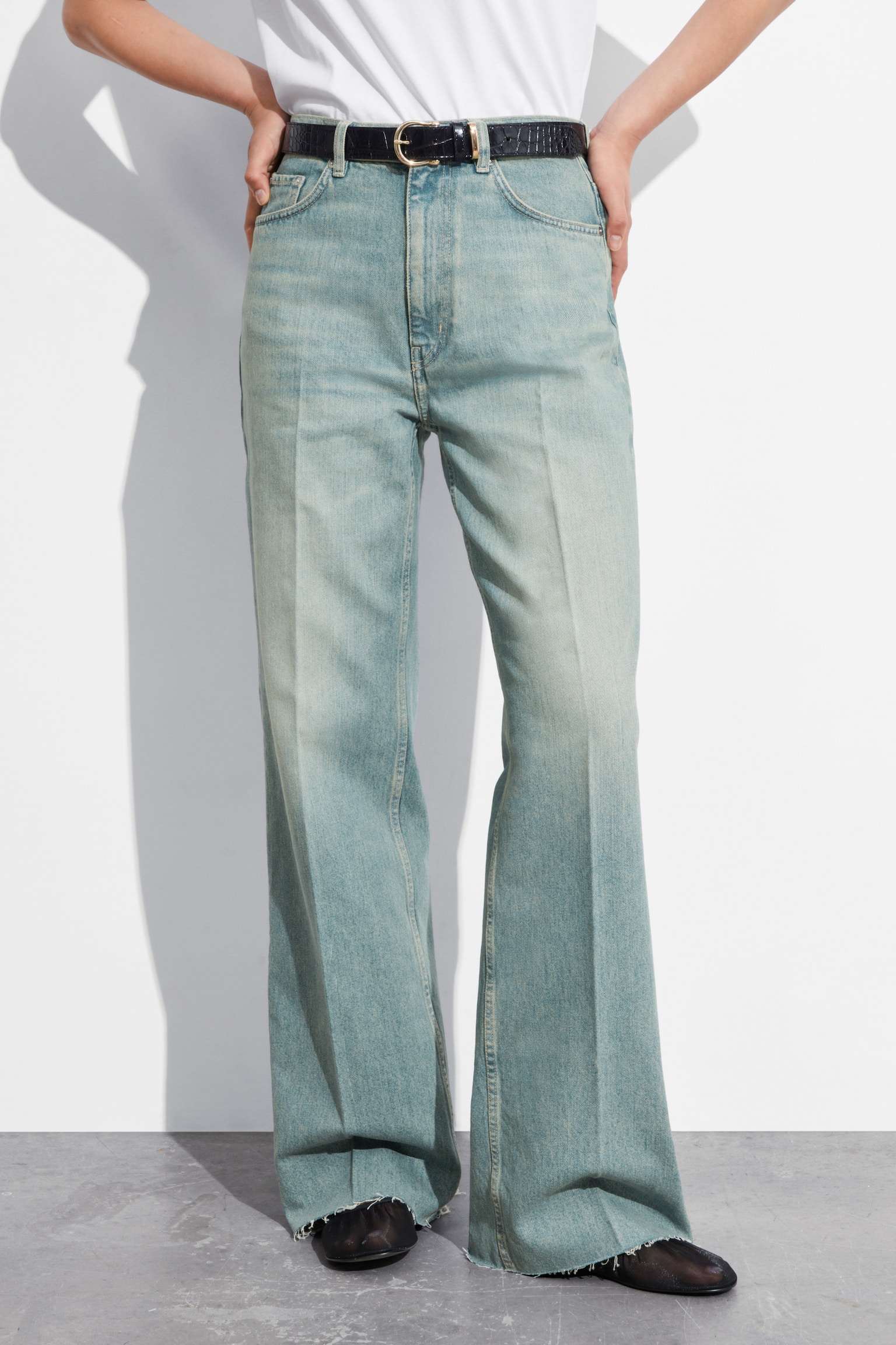 Straight Jeans - Dusty Blue/Dark Blue/Black - 5