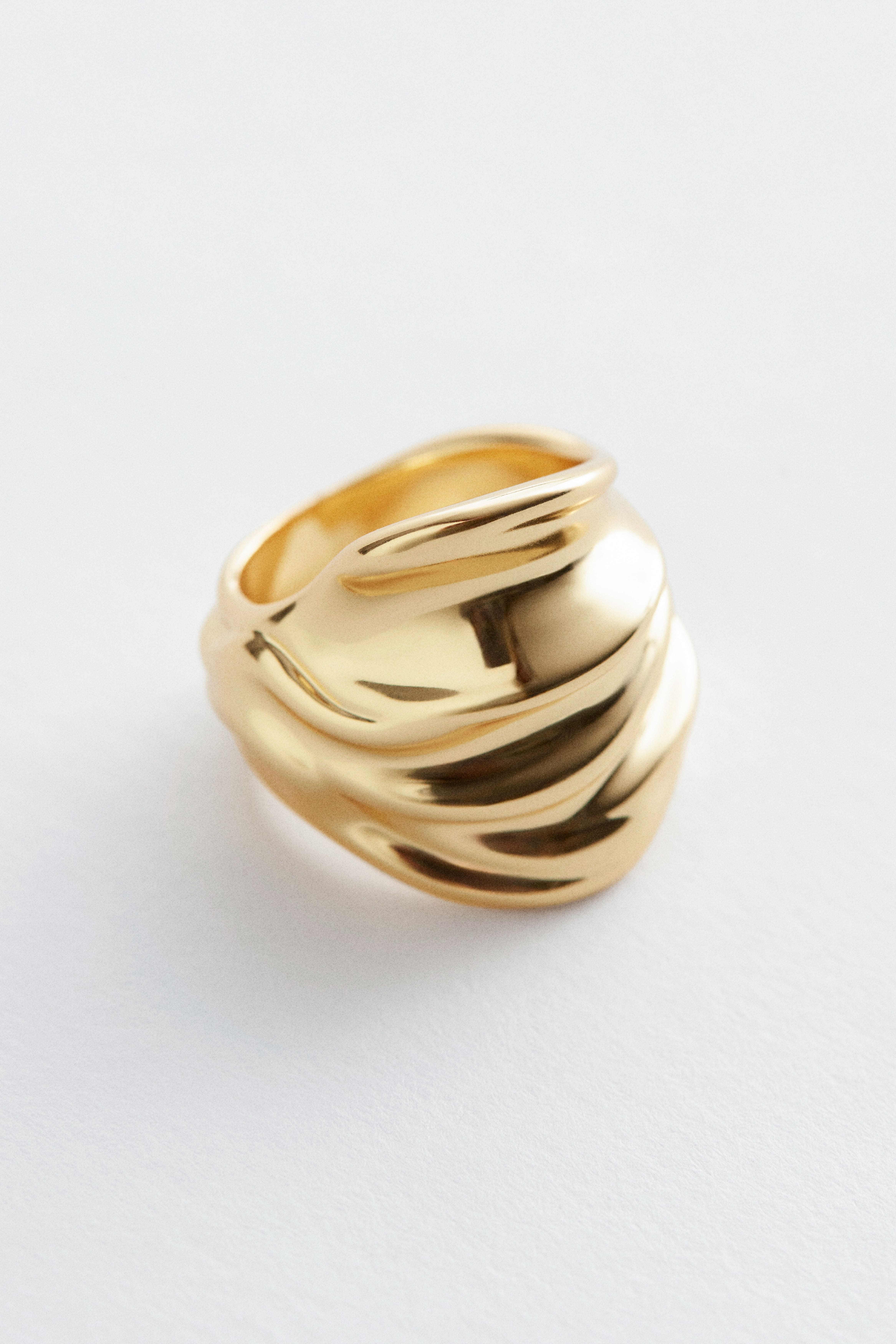 Anello Wavy Sculptural - Oro