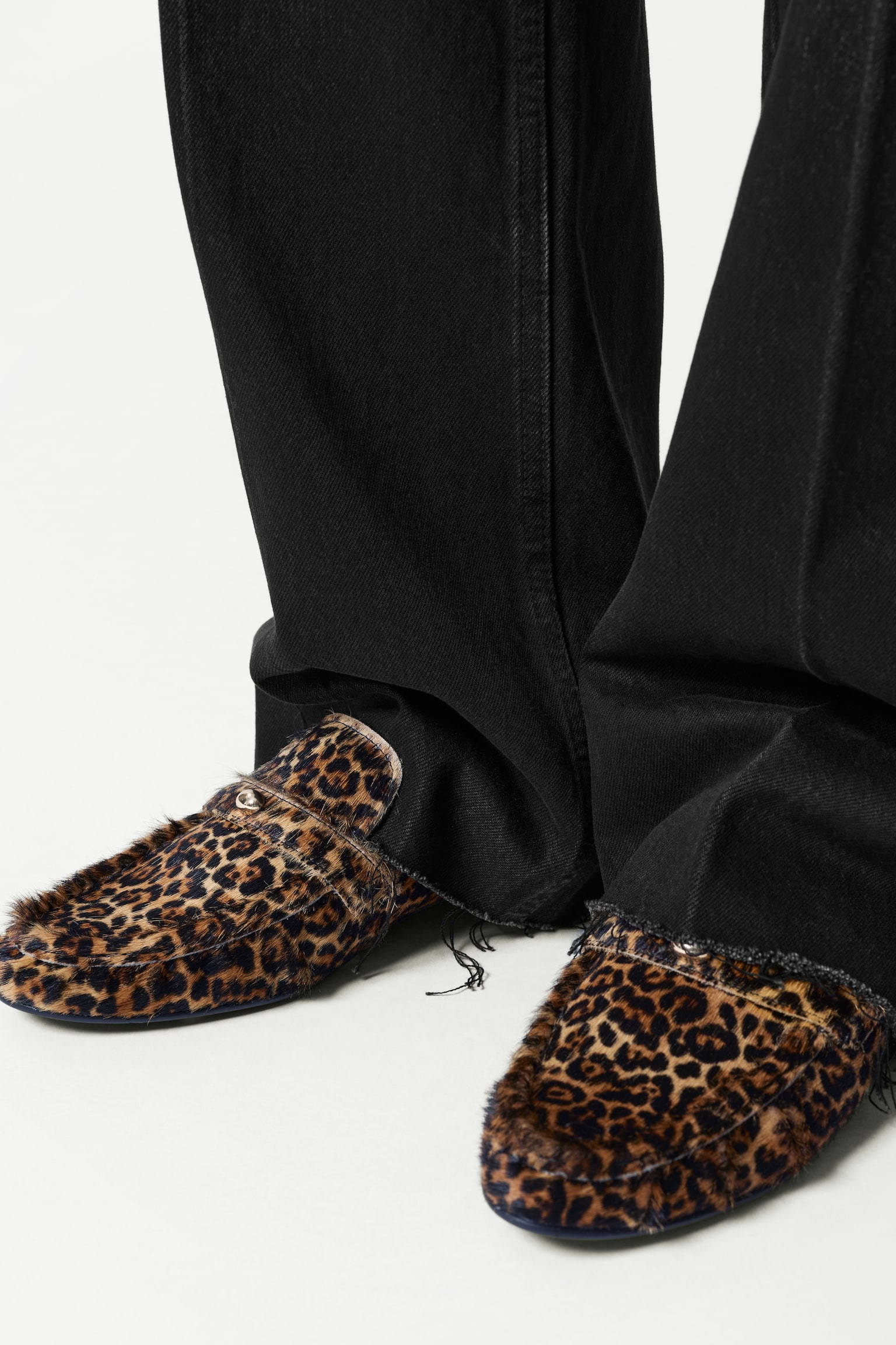 Classic Leather Loafers - Leopard/Black - 1