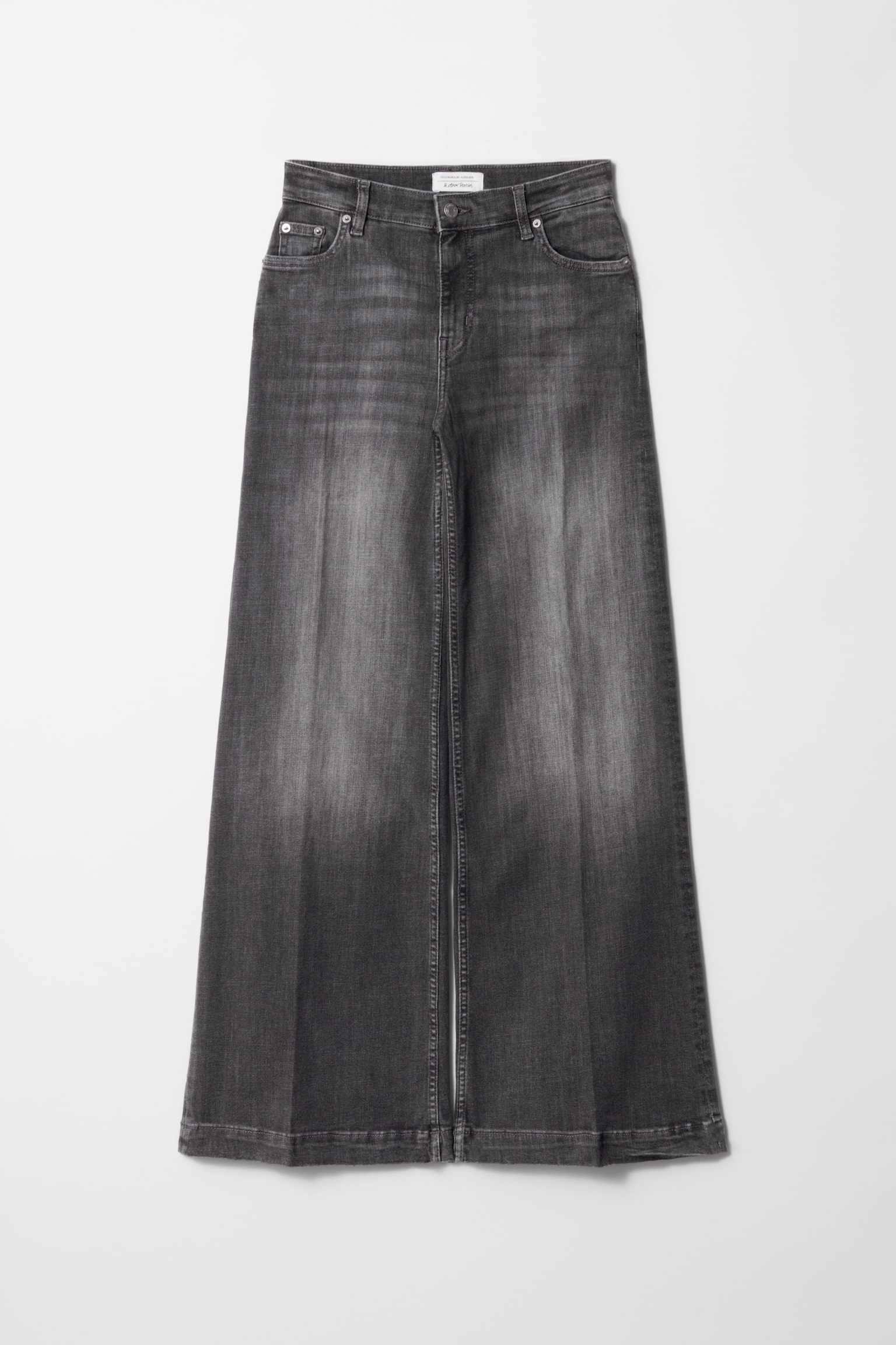 Flared Jeans - Washed Black/Mid-Blue - 2