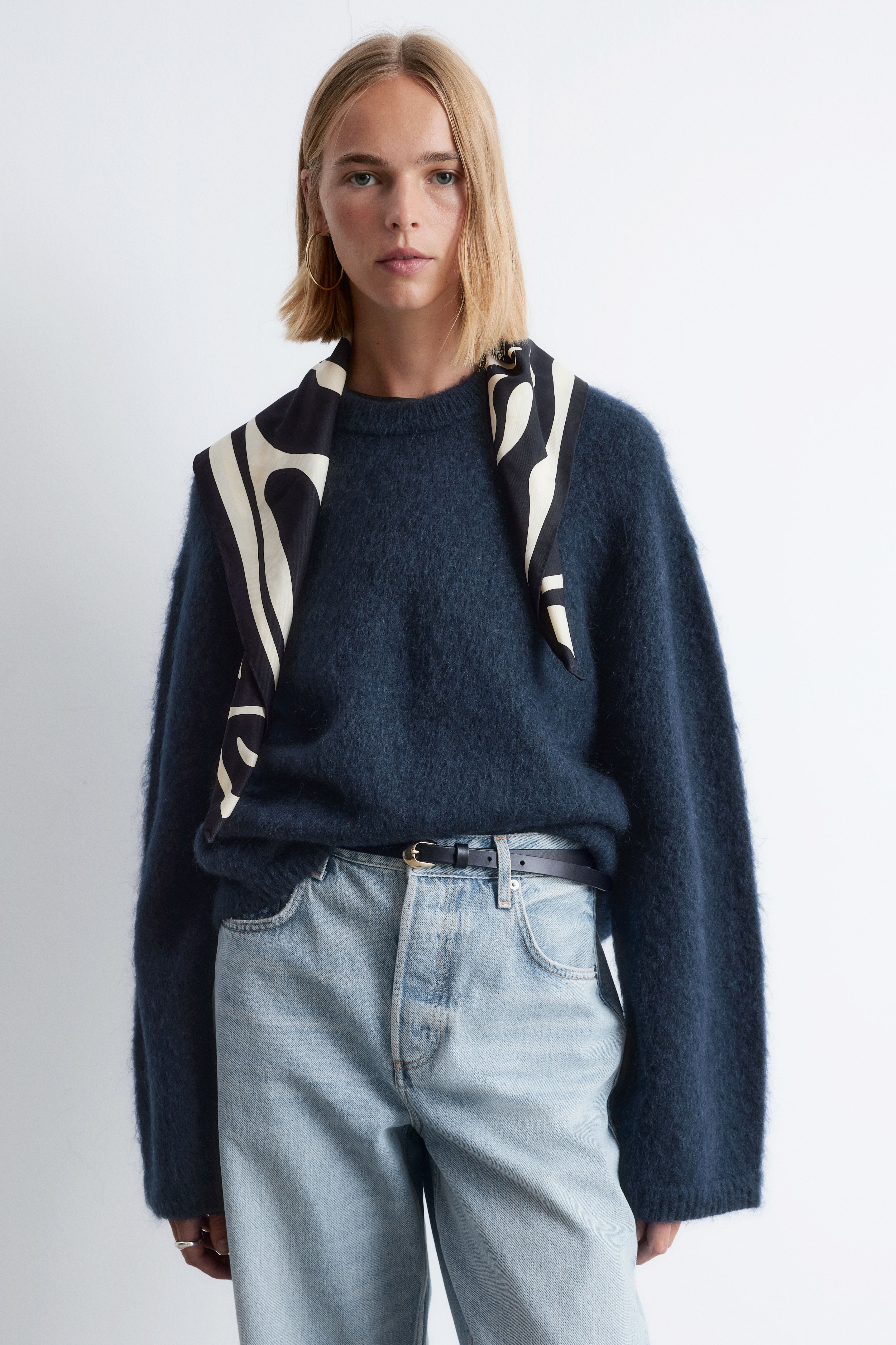 Maglione in misto mohair - Blu scuro/Rosso scuro/Grigio scuro/Marrone scuro/Talpa/Verde chiaro