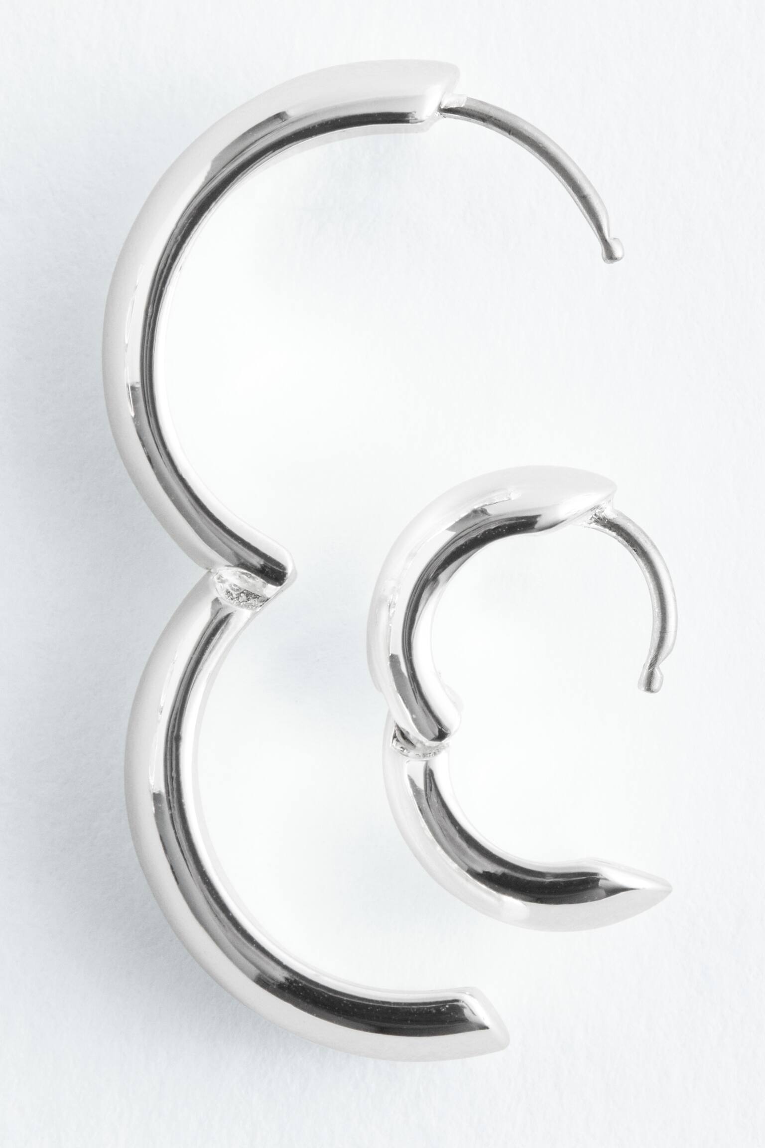 Set di orecchini a cerchio chunky - Argento/Oro - 4