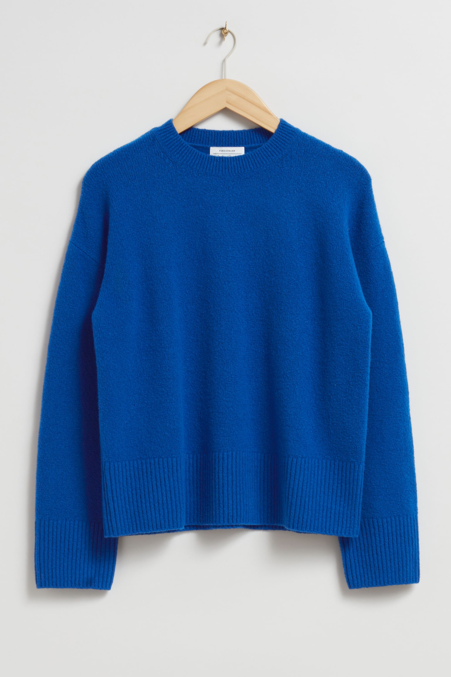 Relaxed Knit Jumper - Bright Blue/White/Red/Black/Pale Green/Green/Khaki/Grey Melange/Navy/Mole/Dark Green/Bright Pink/Mint - 2