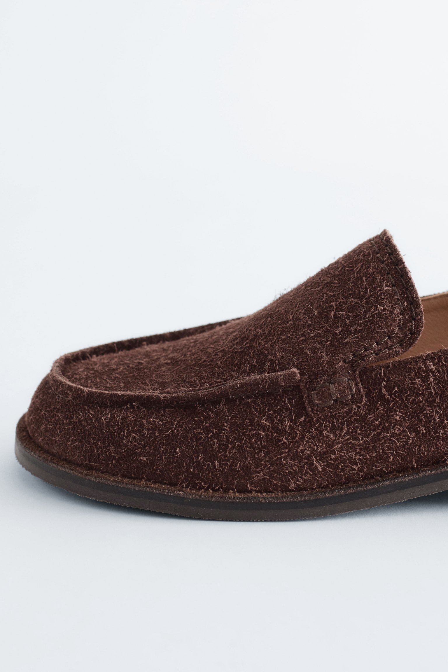 Loafers i børstet ruskind - Brun - 3