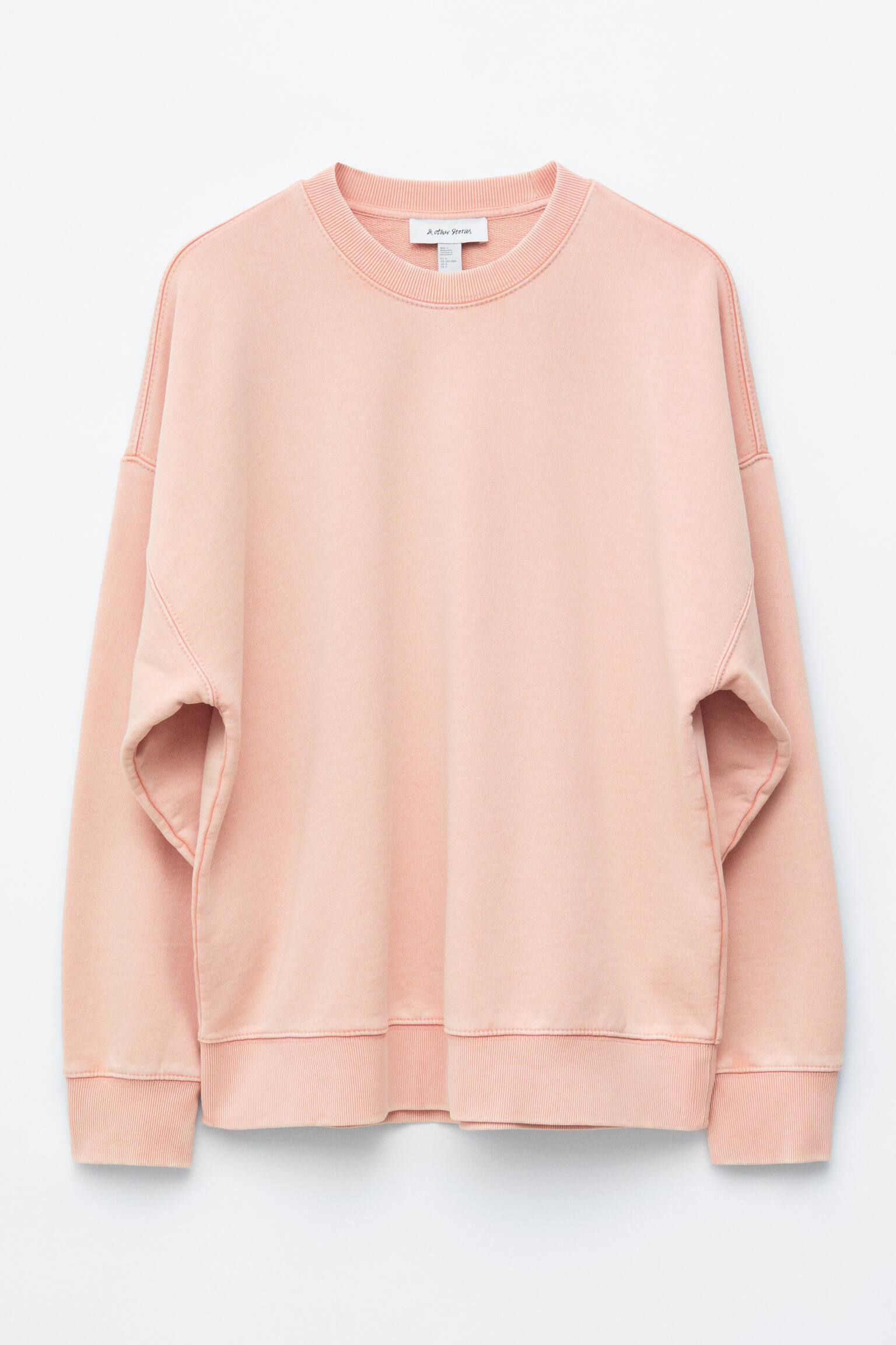 Φούτερ σε oversized γραμμή - Ροδακινί/Πορτοκαλί - 2