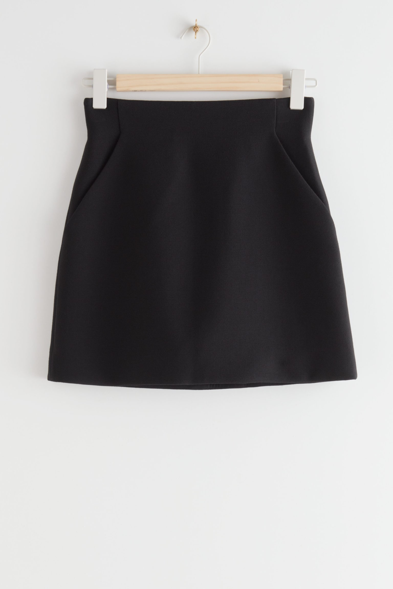 A-Line Mini Skirt - Black - 2