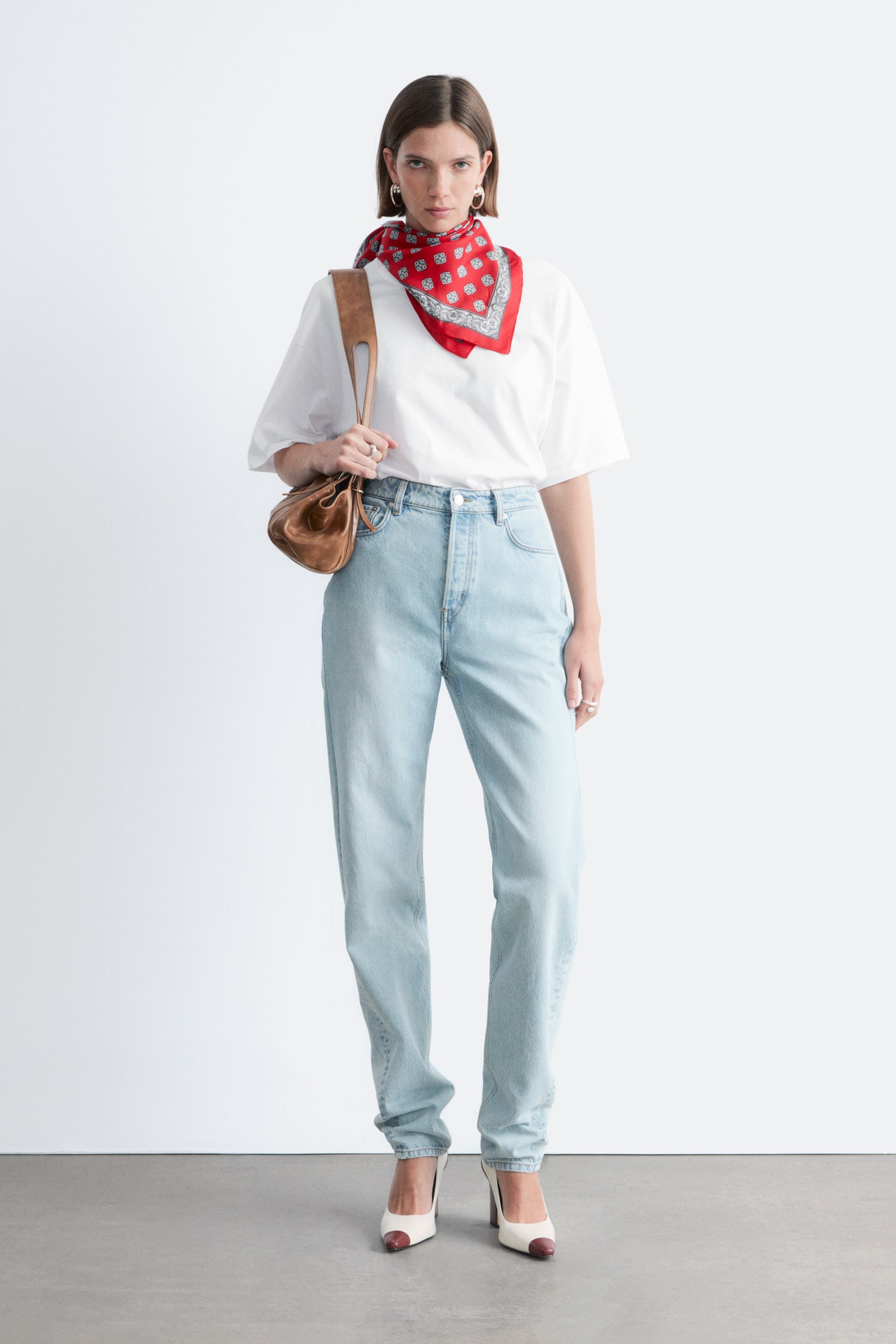 Oversized-T-Shirt aus Baumwolle - Weiß - 1