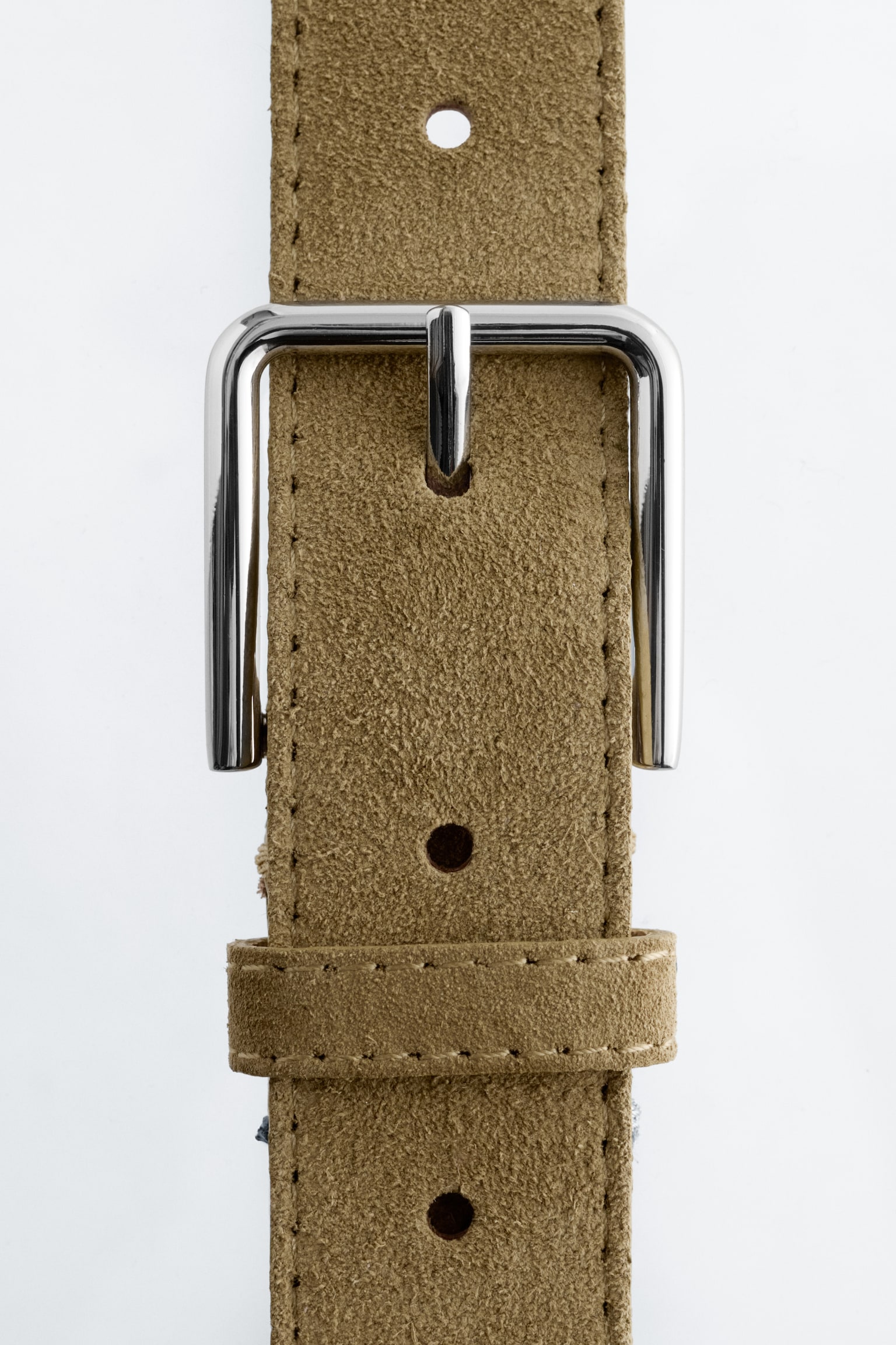 Cintura in pelle - Beige scuro/Nero/Crema - 3