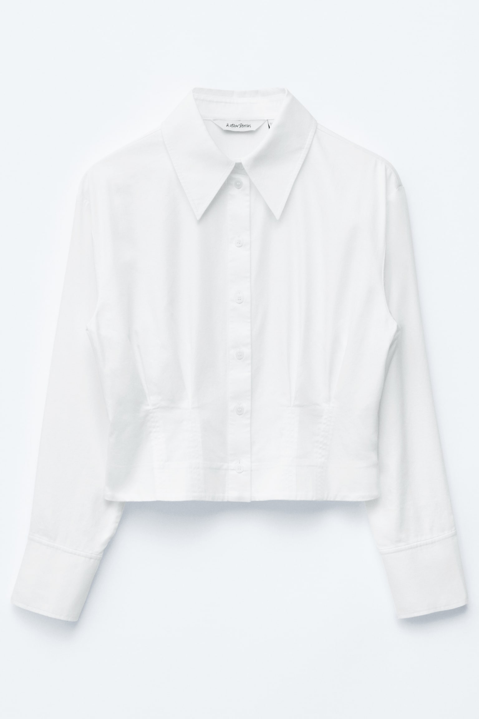 Taps toelopend overhemd - Wit/Beige - 2