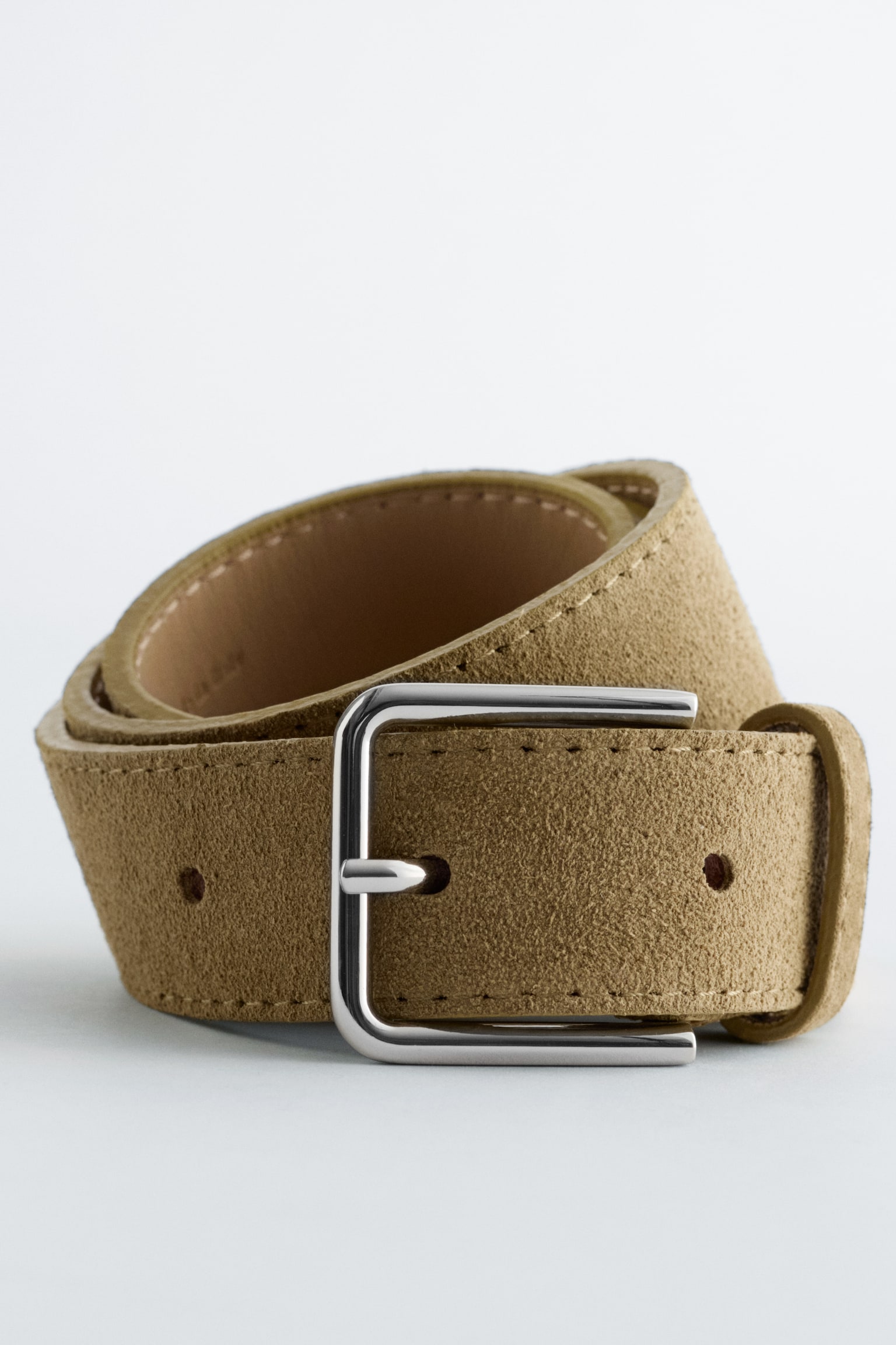 Cintura in pelle - Beige scuro/Nero/Crema - 2