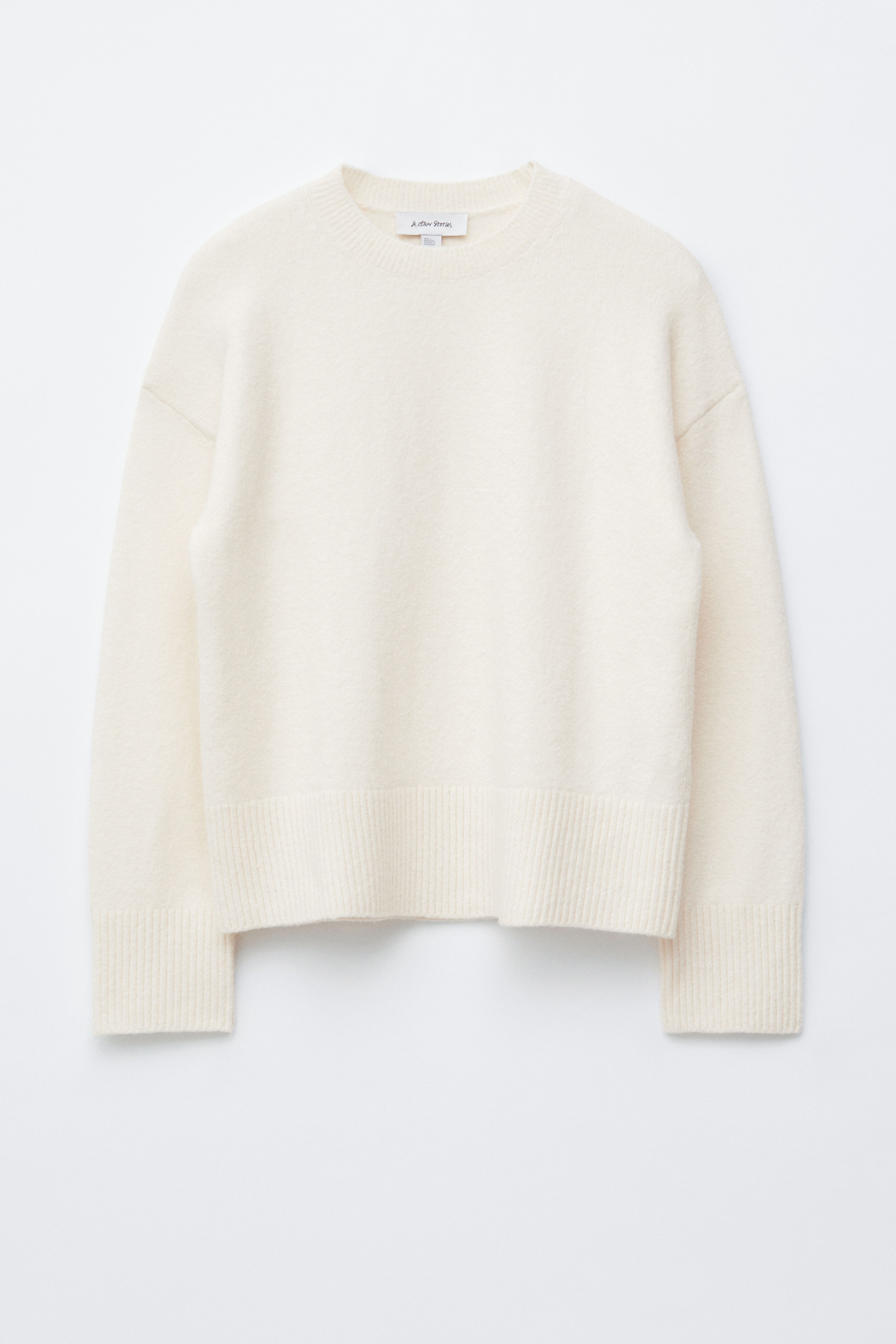 Volný pletený svetr - Bílá/Pudrově růžová/Tmavě hnědá/Black/Grey Melange/Navy/Mole Beige