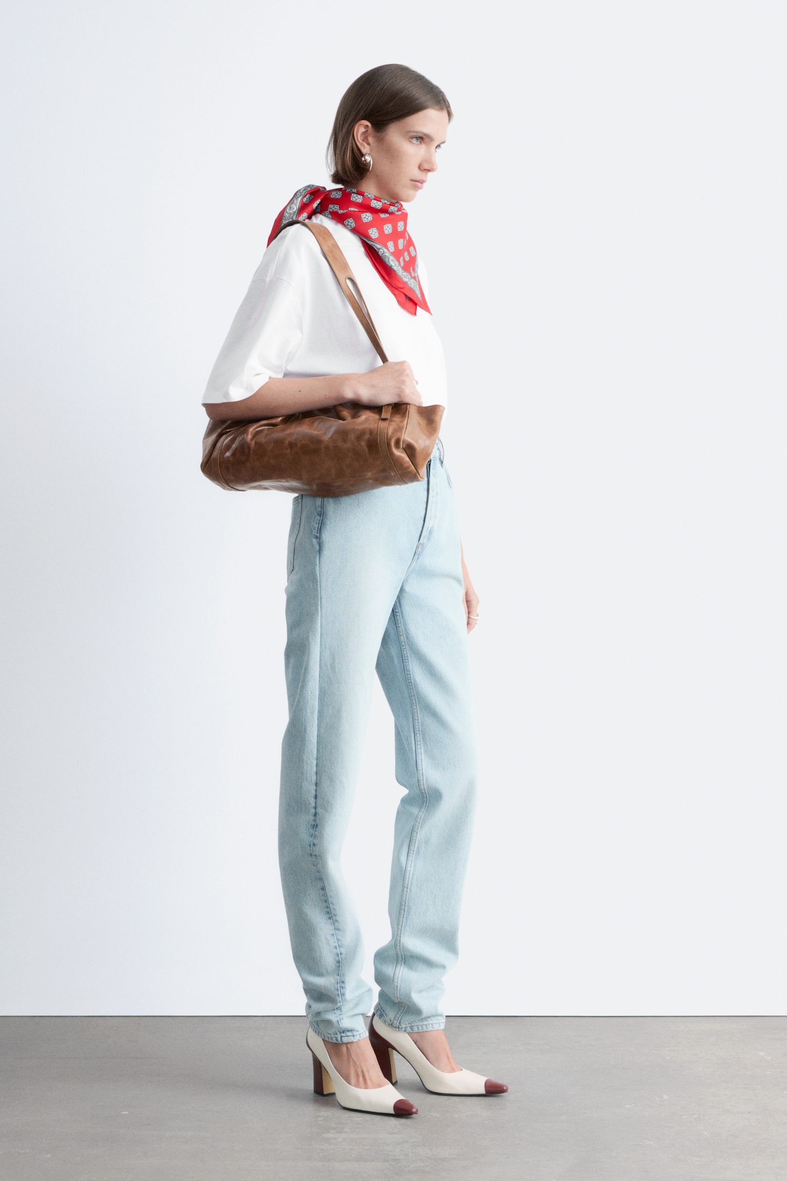 Oversized-T-Shirt aus Baumwolle - Weiß - 3