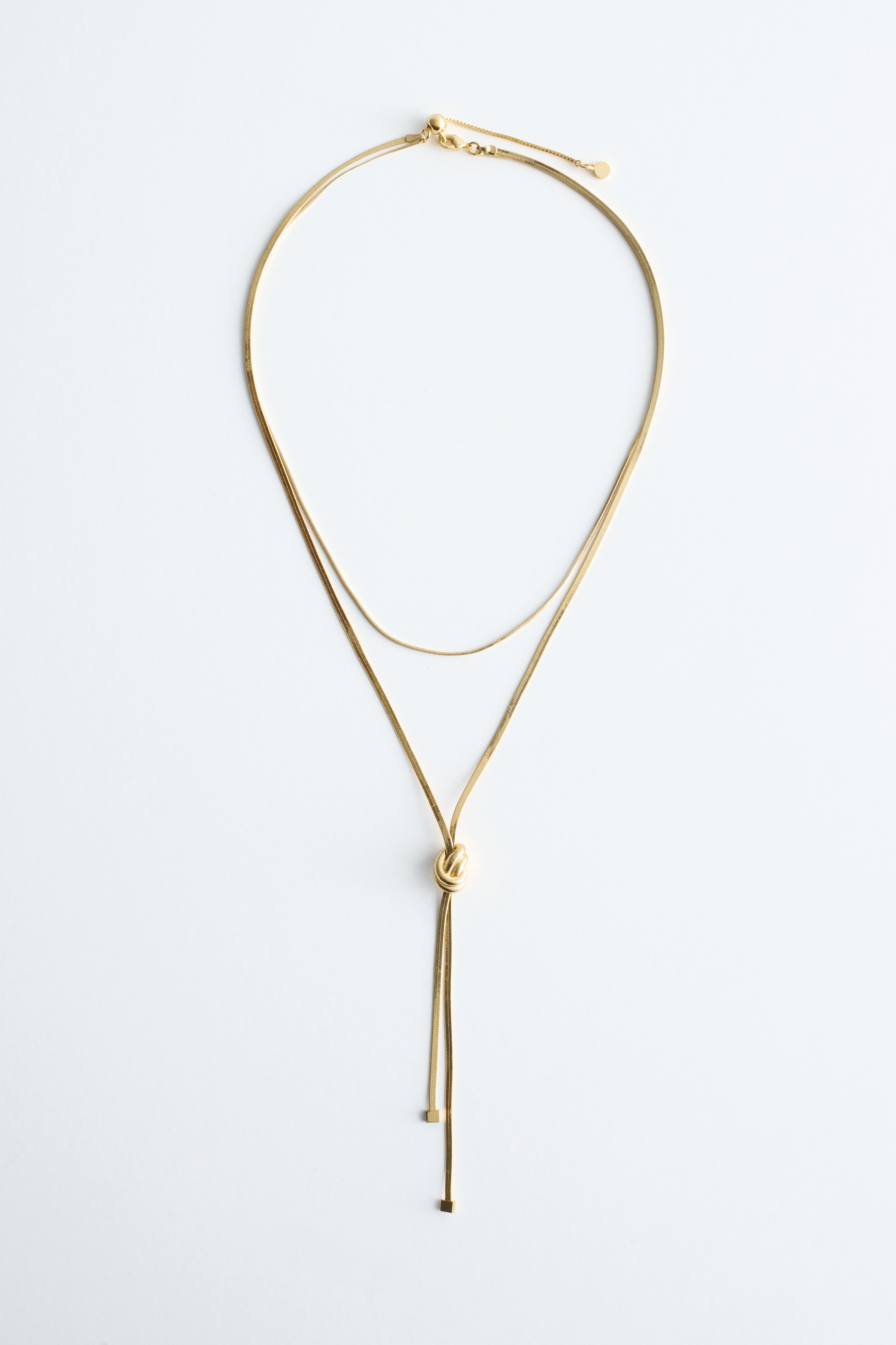 Lasso-halsketting met geknoopt detail - Goudkleurig