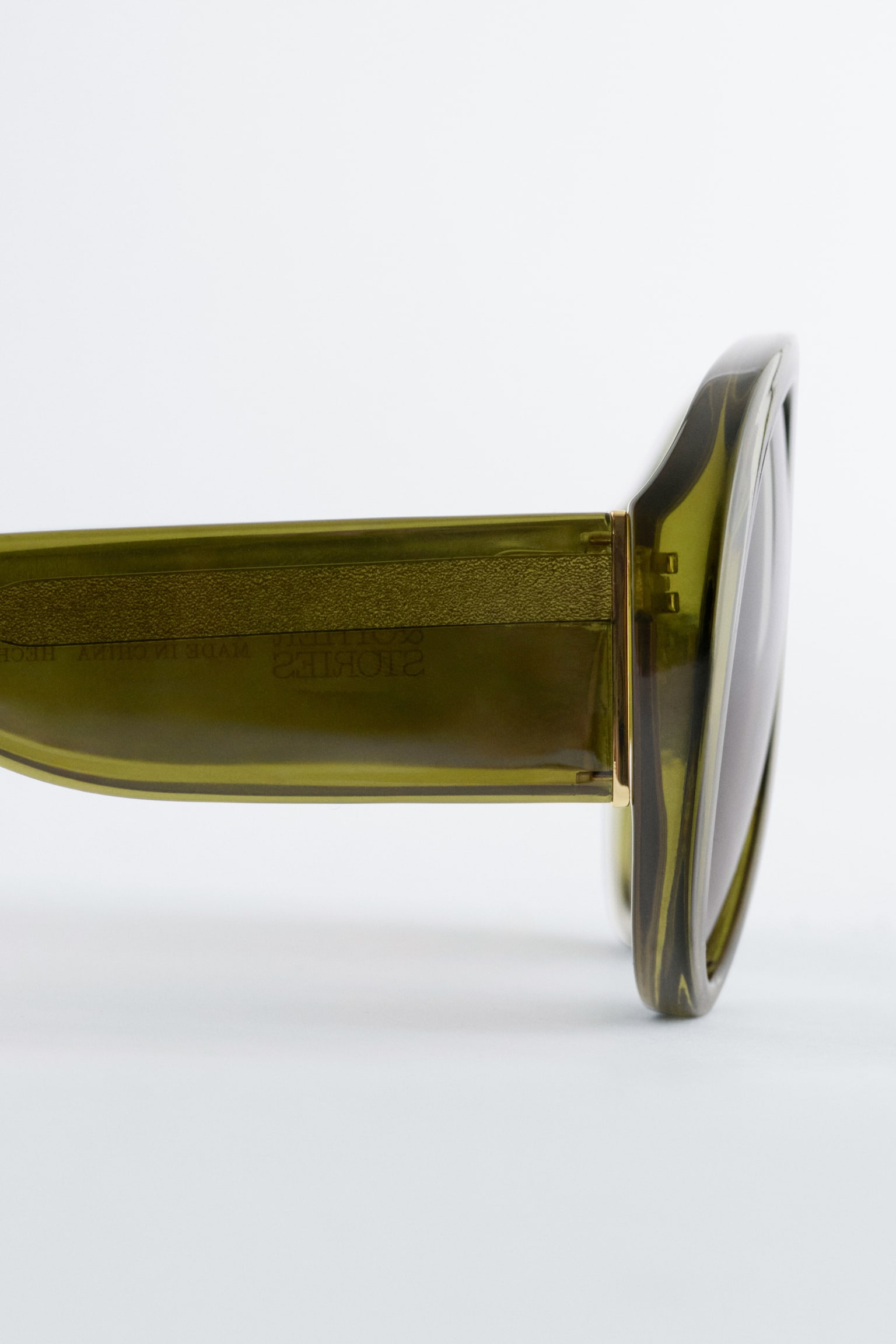 Oversized pilotglasögon - Grön/Brun sköldpaddsmönstrad - 2