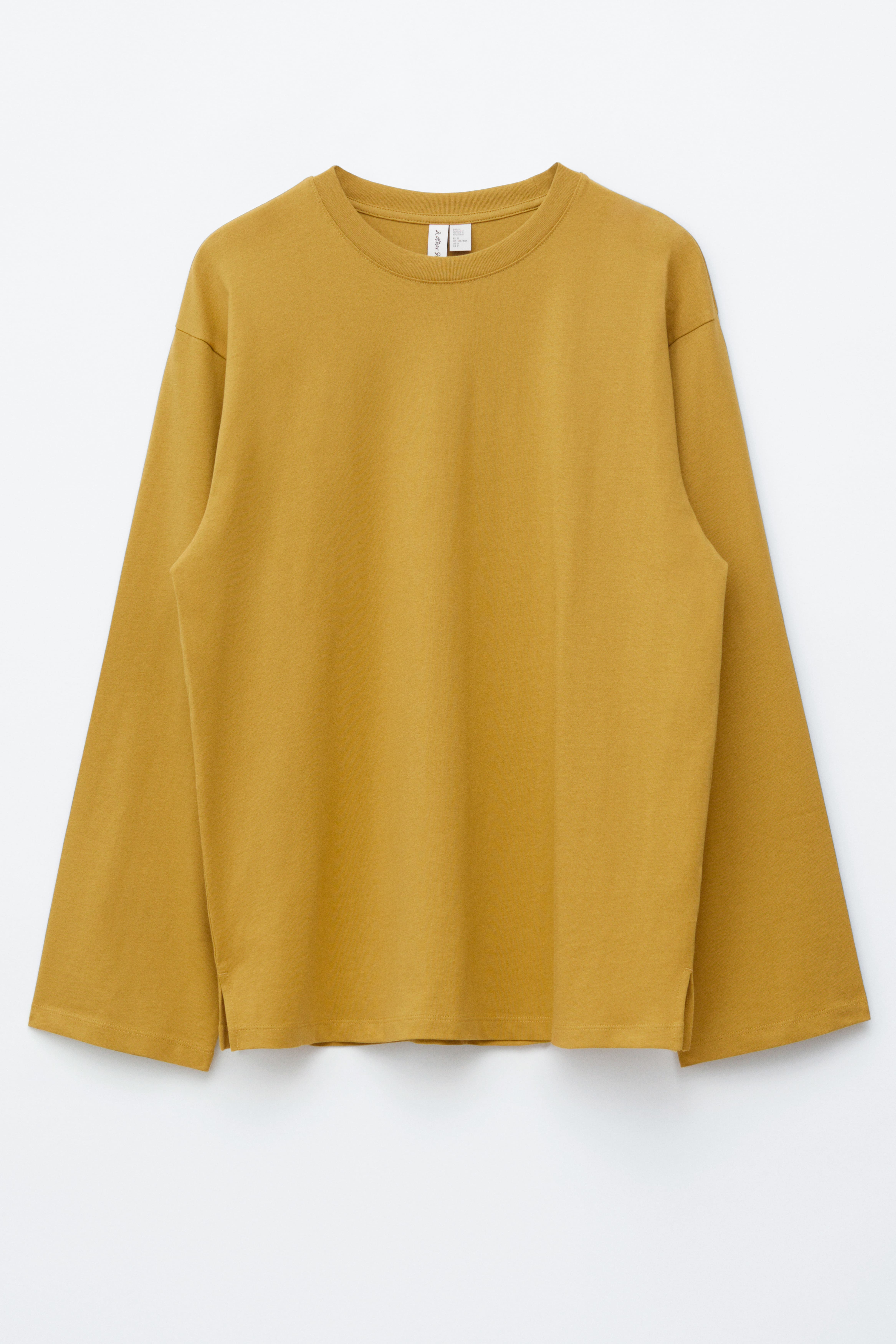Maglia in jersey a maniche lunghe - Giallo scuro/Bianco/Righe blu navy/bianco